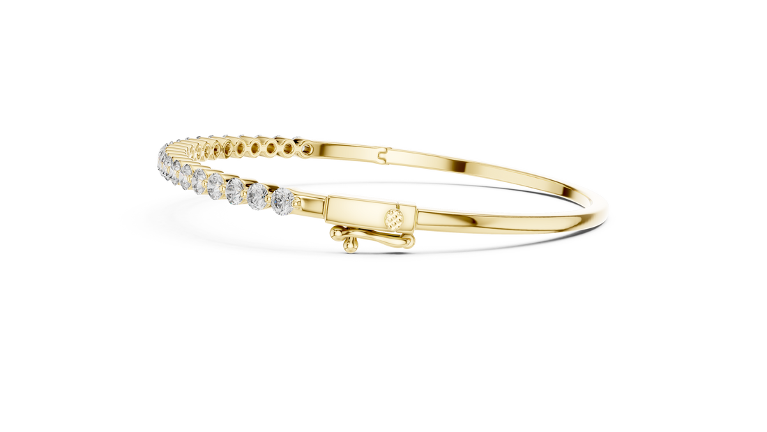 Luxury Rose Gold Diamond Bracelet | Round Cut Tennis Bracelet | Elegant Women Jewelry