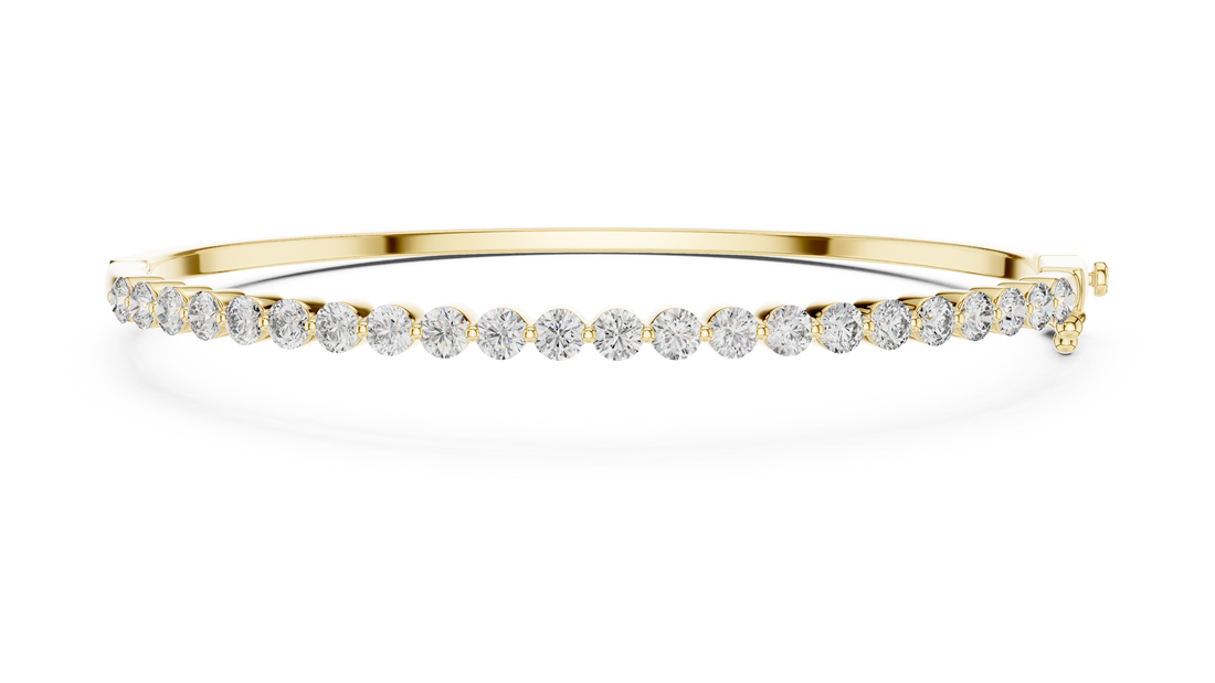 Luxury Rose Gold Diamond Bracelet | Round Cut Tennis Bracelet | Elegant Women Jewelry