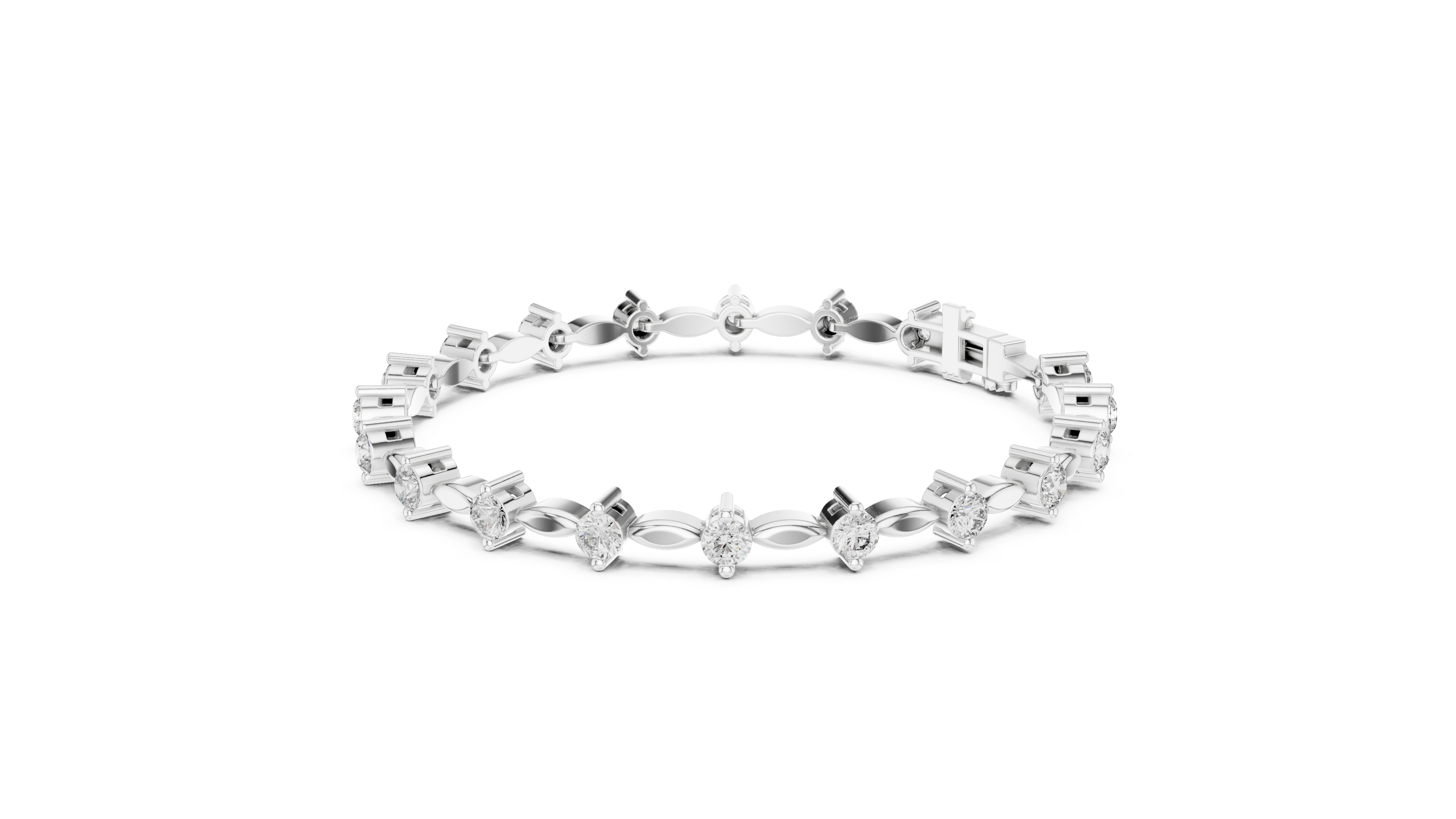Designer Diamond Tennis Bracelet in Rose Gold | Round Cut Full Tennis Style | Luxury Gift for Her