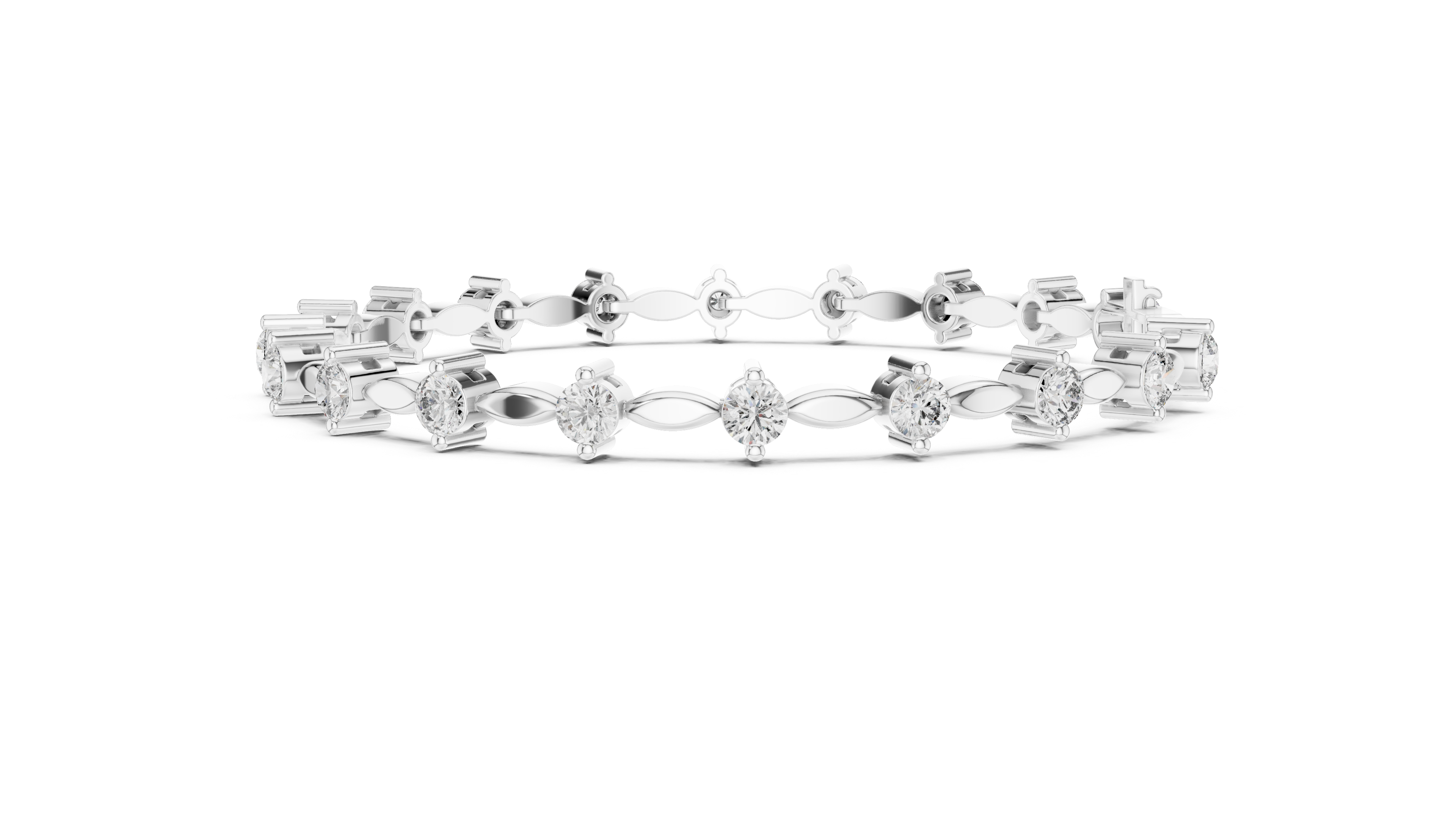 Designer Diamond Tennis Bracelet in Rose Gold | Round Cut Full Tennis Style | Luxury Gift for Her