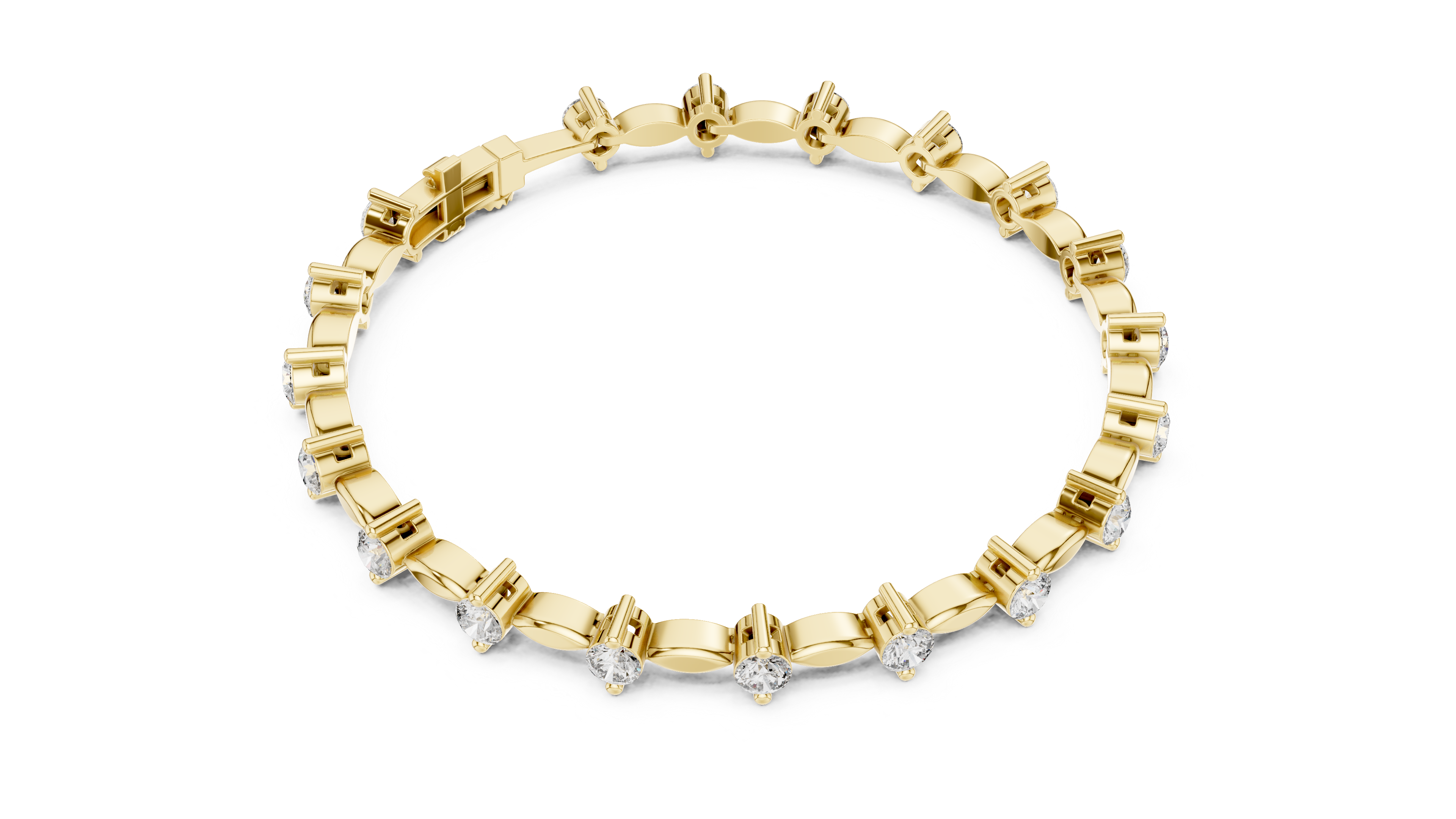 Designer Diamond Tennis Bracelet in Rose Gold | Round Cut Full Tennis Style | Luxury Gift for Her