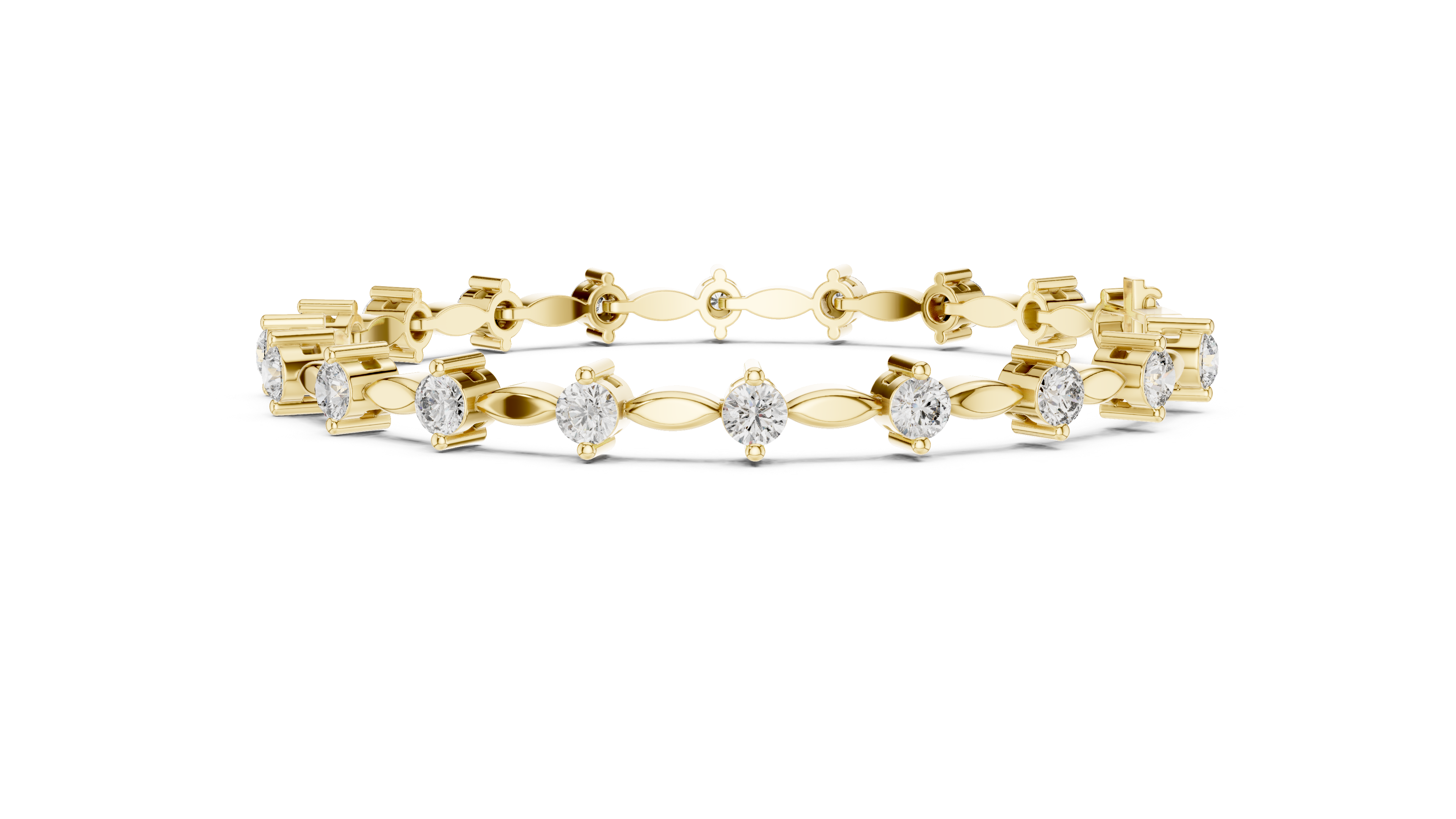 Designer Diamond Tennis Bracelet in Rose Gold | Round Cut Full Tennis Style | Luxury Gift for Her