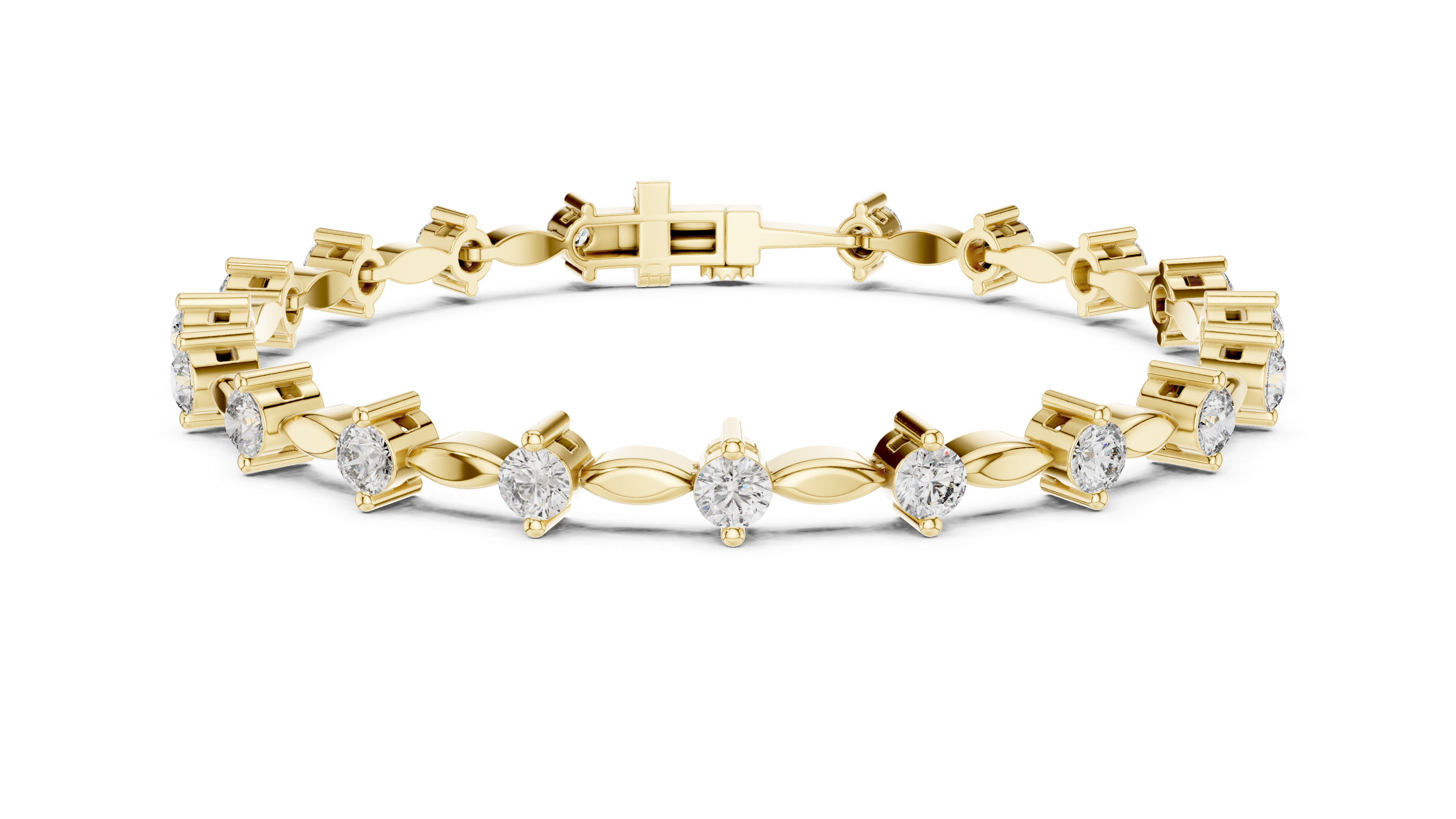 Designer Diamond Tennis Bracelet in Rose Gold | Round Cut Full Tennis Style | Luxury Gift for Her