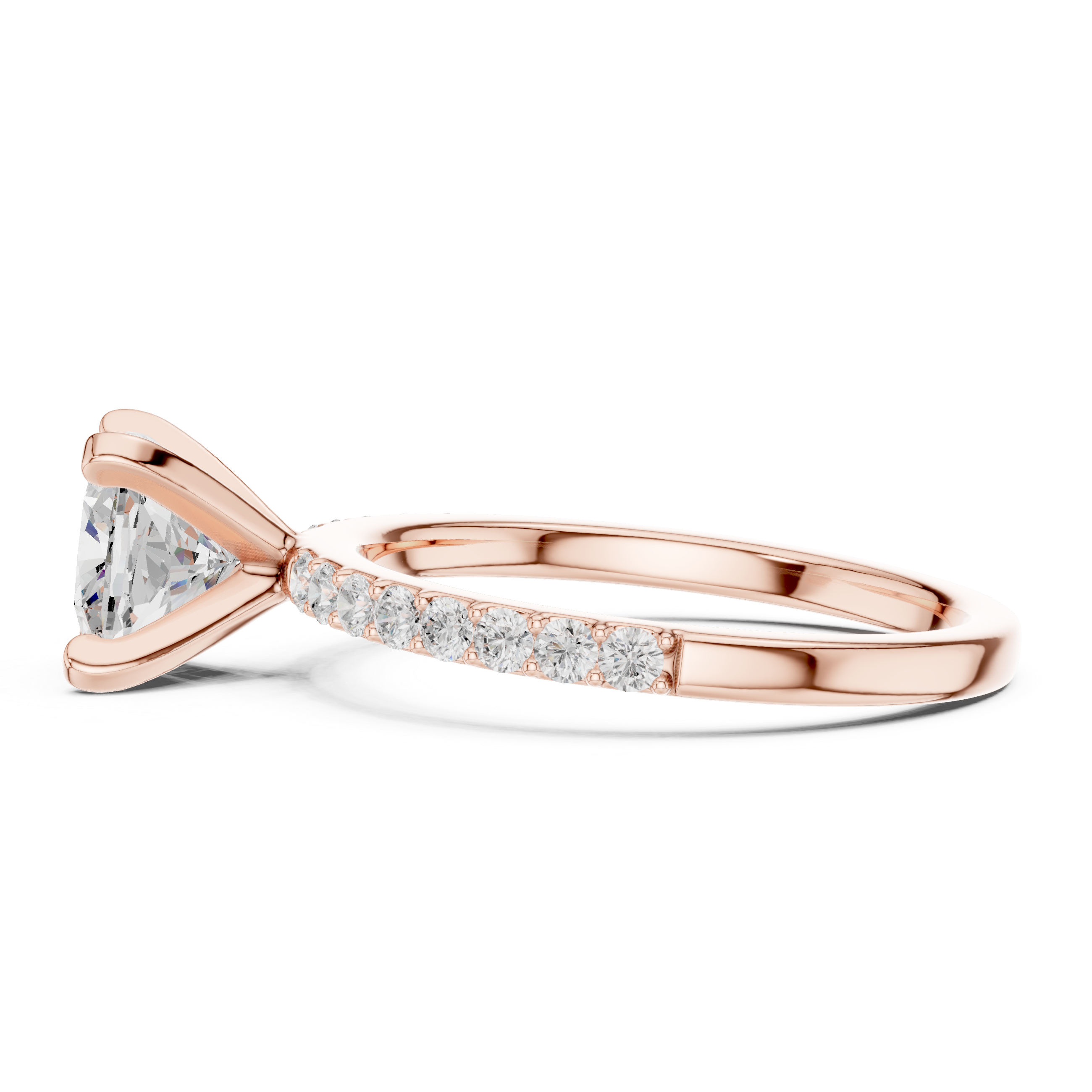Timeless  Stunning Cushion Cut Solitaire Engagement Ring with Diamond Accents