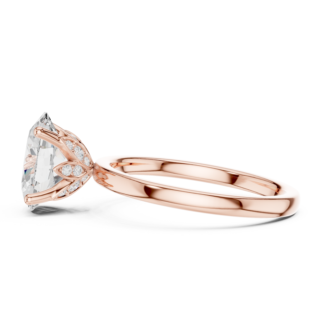 Elegant Everyday Luxury Oval Diamond Solitaire Wedding Ring