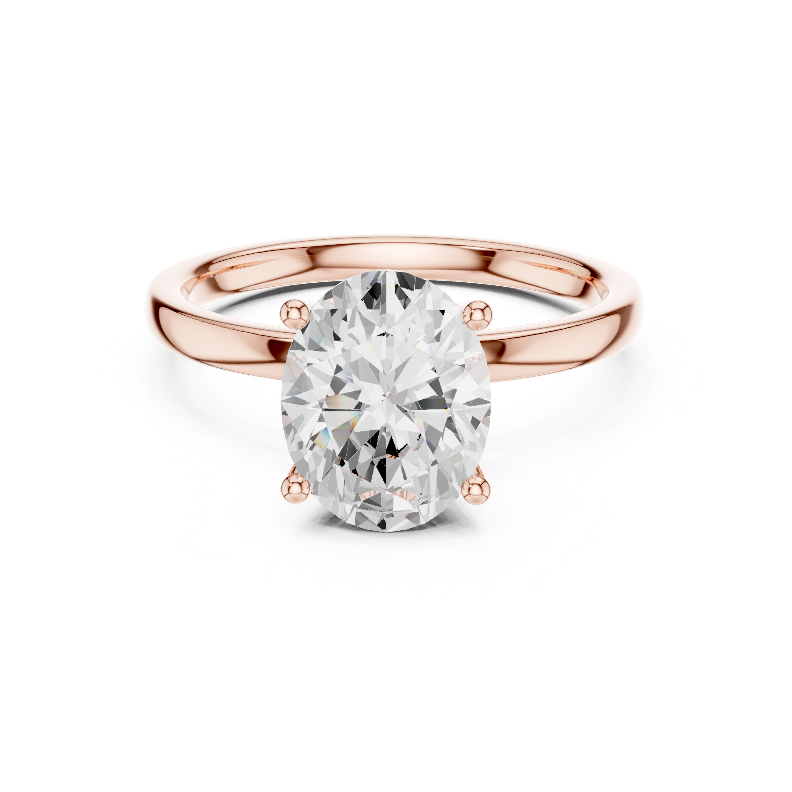 Elegant Everyday Luxury Oval Diamond Solitaire Wedding Ring
