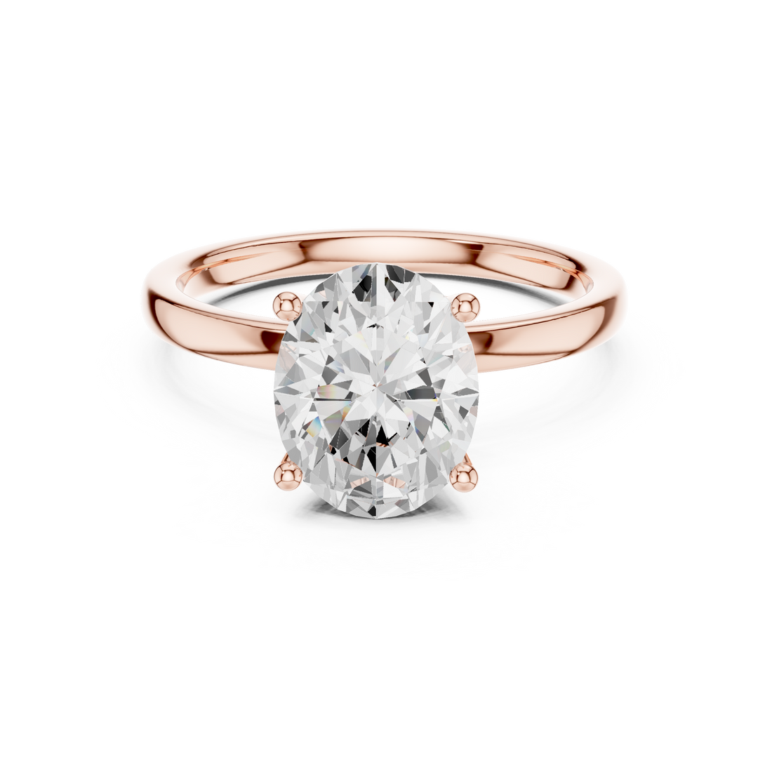 Elegant Everyday Luxury Oval Diamond Solitaire Wedding Ring