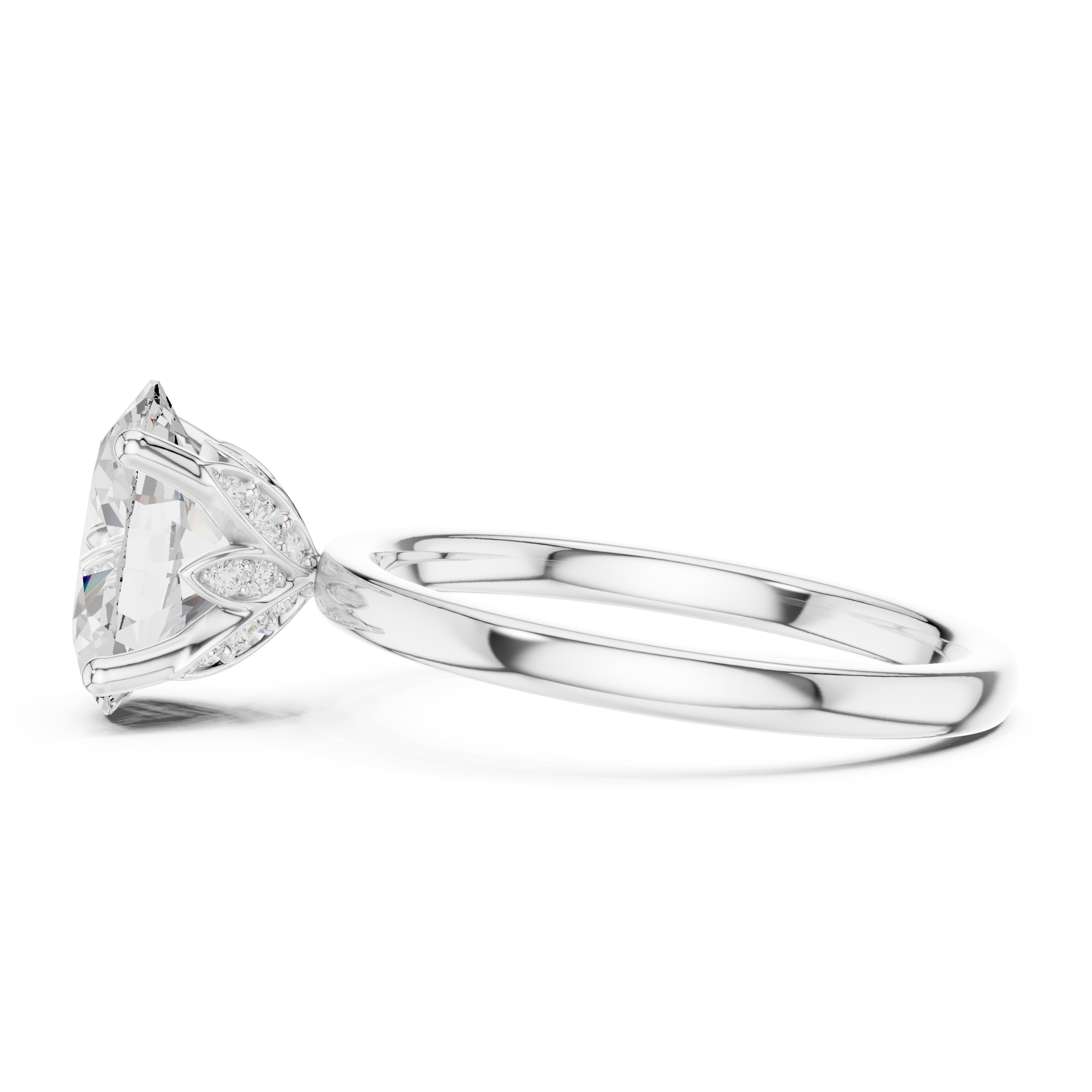 Elegant Everyday Luxury Oval Diamond Solitaire Wedding Ring