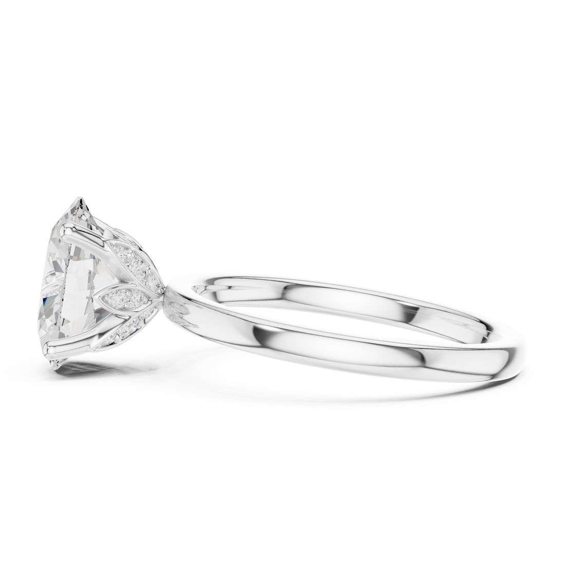 Elegant Everyday Luxury Oval Diamond Solitaire Wedding Ring