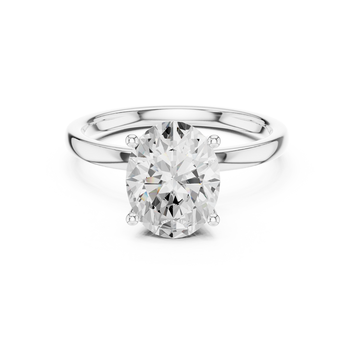 Elegant Everyday Luxury Oval Diamond Solitaire Wedding Ring