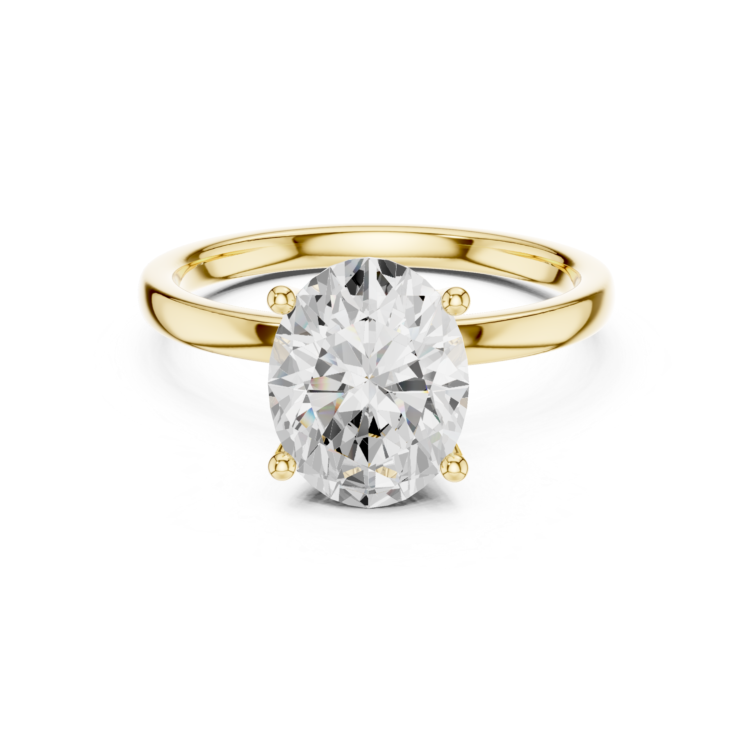 Elegant Everyday Luxury Oval Diamond Solitaire Wedding Ring