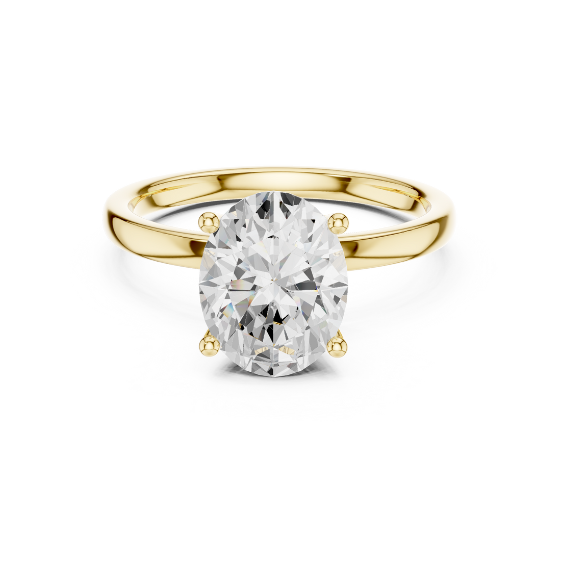 Elegant Everyday Luxury Oval Diamond Solitaire Wedding Ring