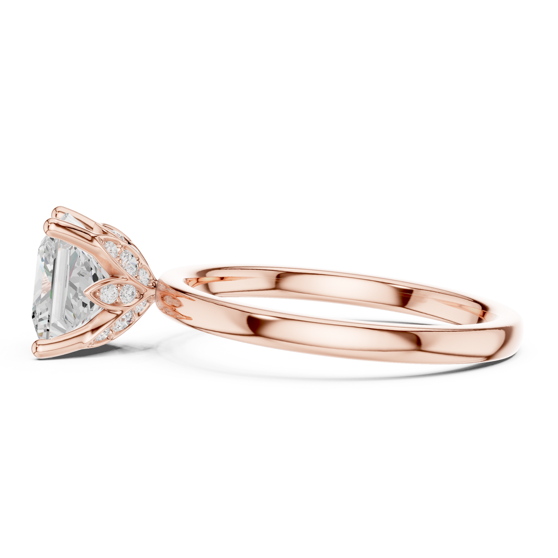 Minimalist Diamond Solitaire Ring, Princess Cut White Gold Engagement Ring, Simple Elegant Promise Ring