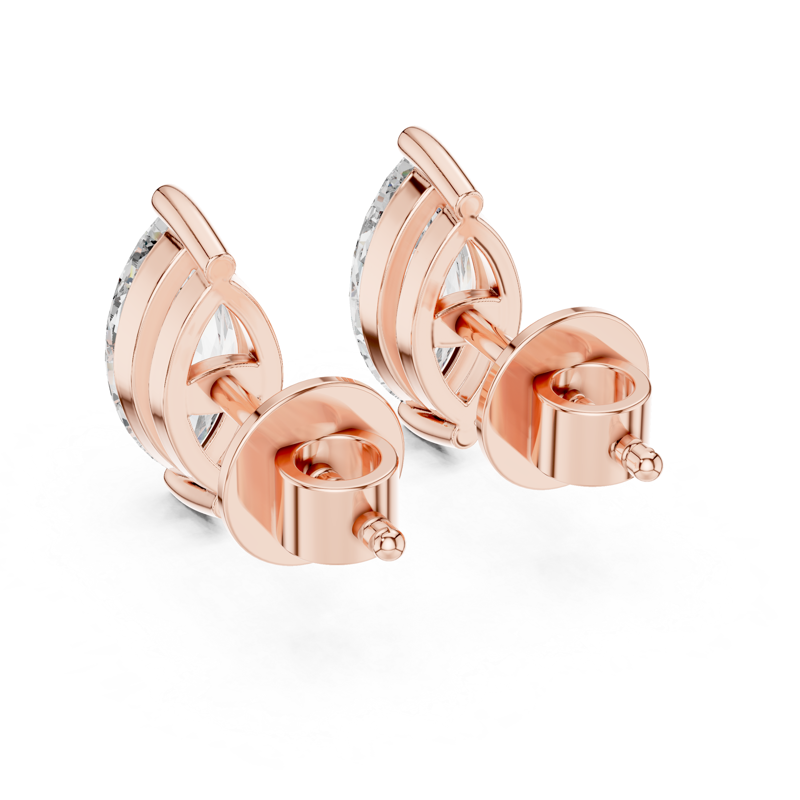 Fine Jewelry Marquise Cut Diamond Stud Earrings – Elegant Gift Choice