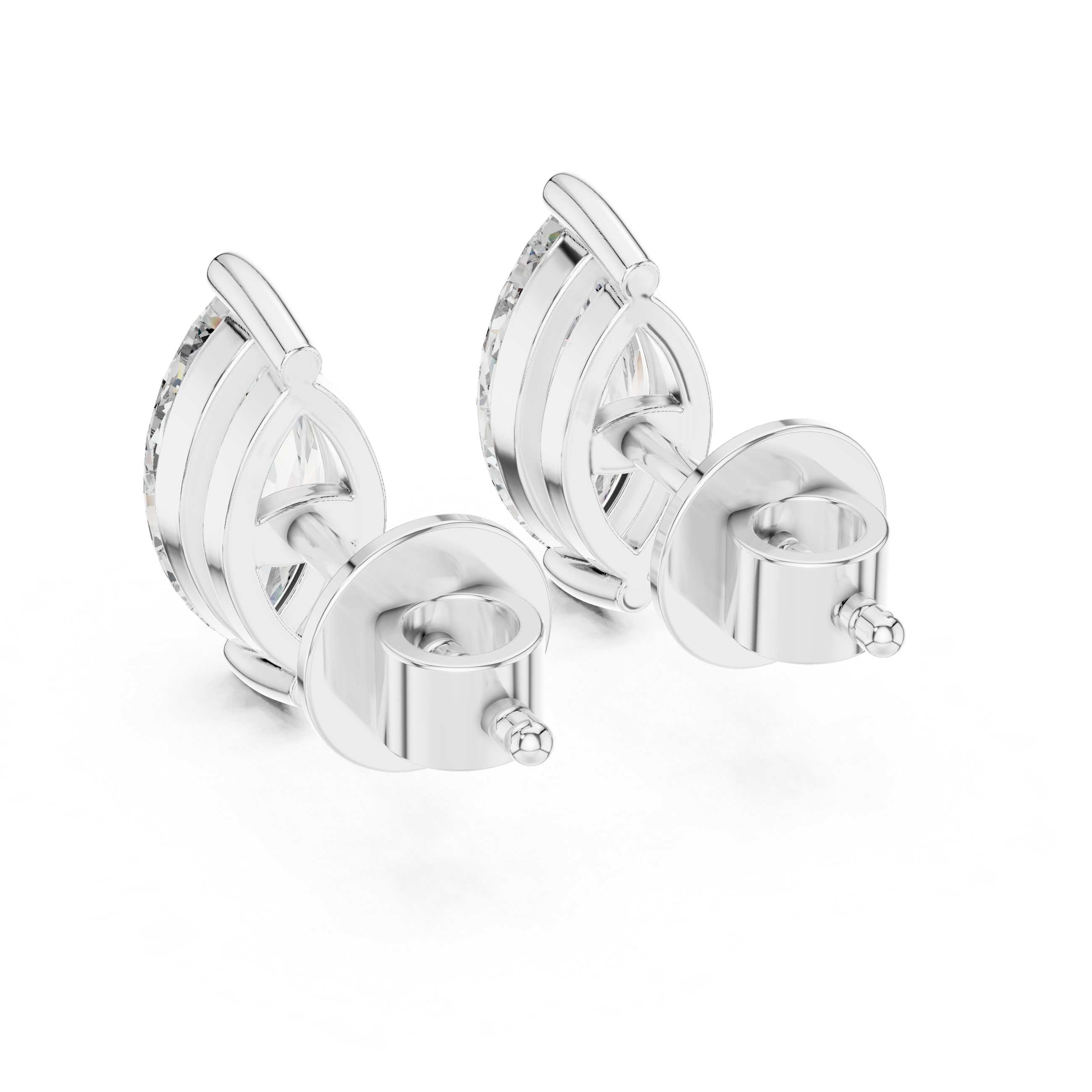Fine Jewelry Marquise Cut Diamond Stud Earrings – Elegant Gift Choice