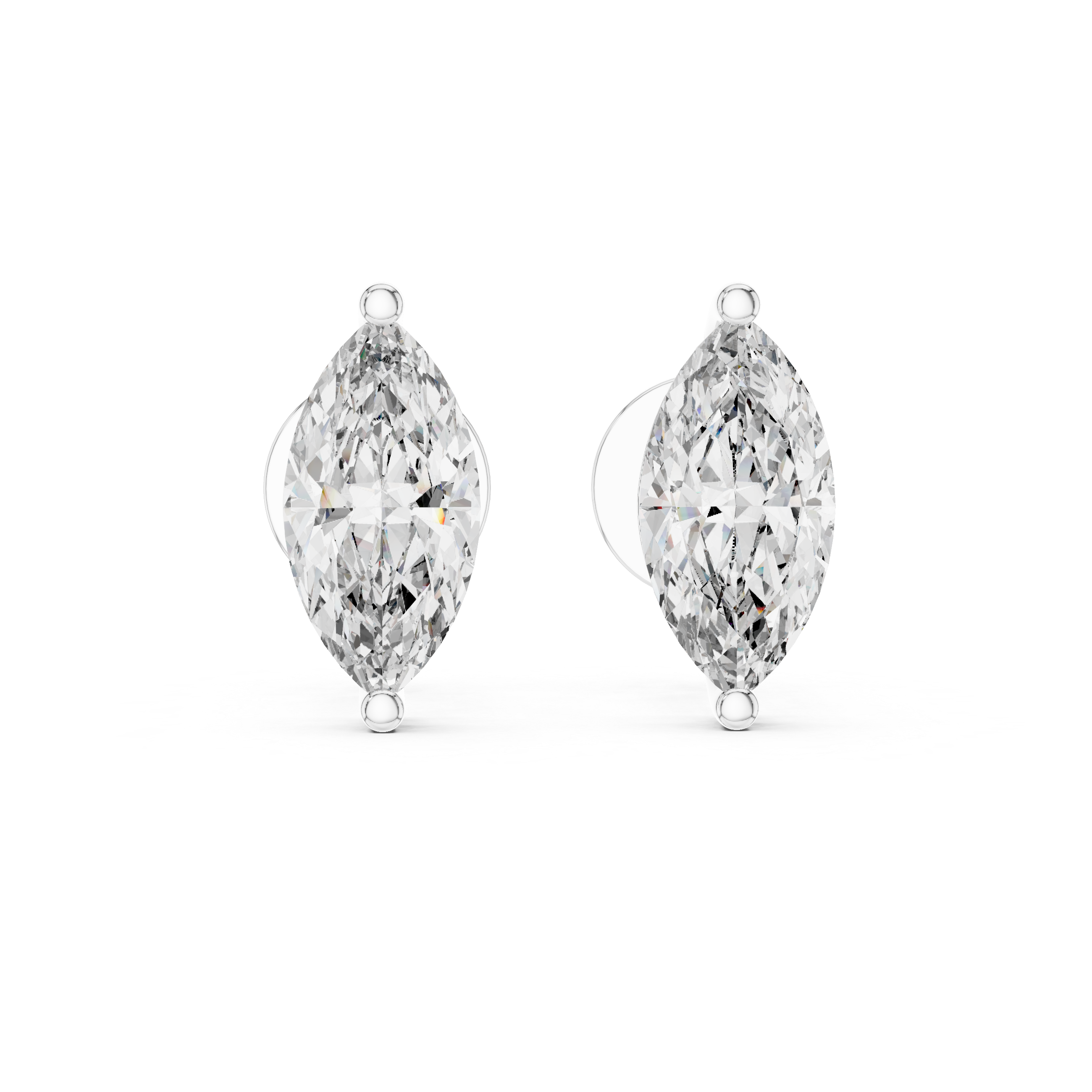 Fine Jewelry Marquise Cut Diamond Stud Earrings – Elegant Gift Choice