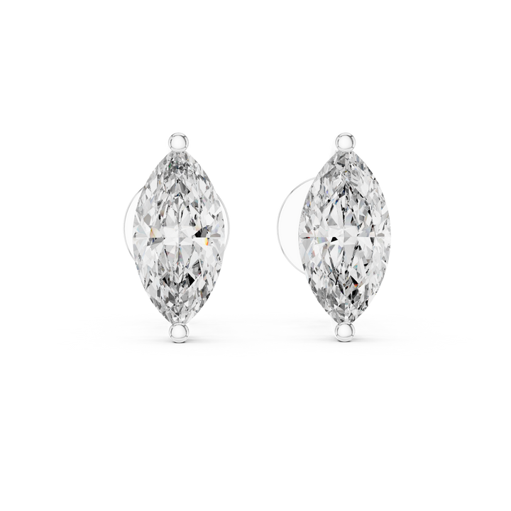 Fine Jewelry Marquise Cut Diamond Stud Earrings – Elegant Gift Choice