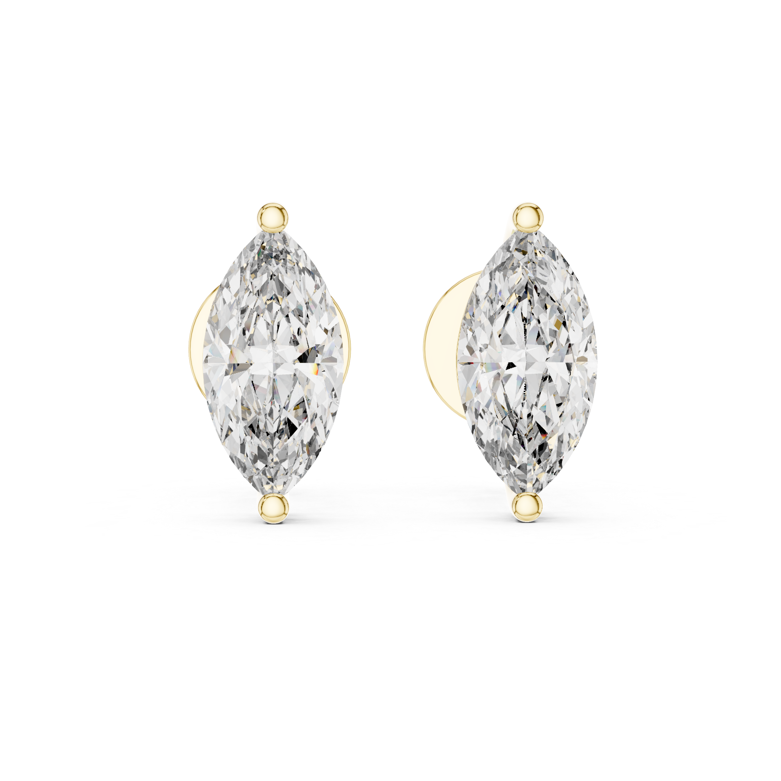 Fine Jewelry Marquise Cut Diamond Stud Earrings – Elegant Gift Choice