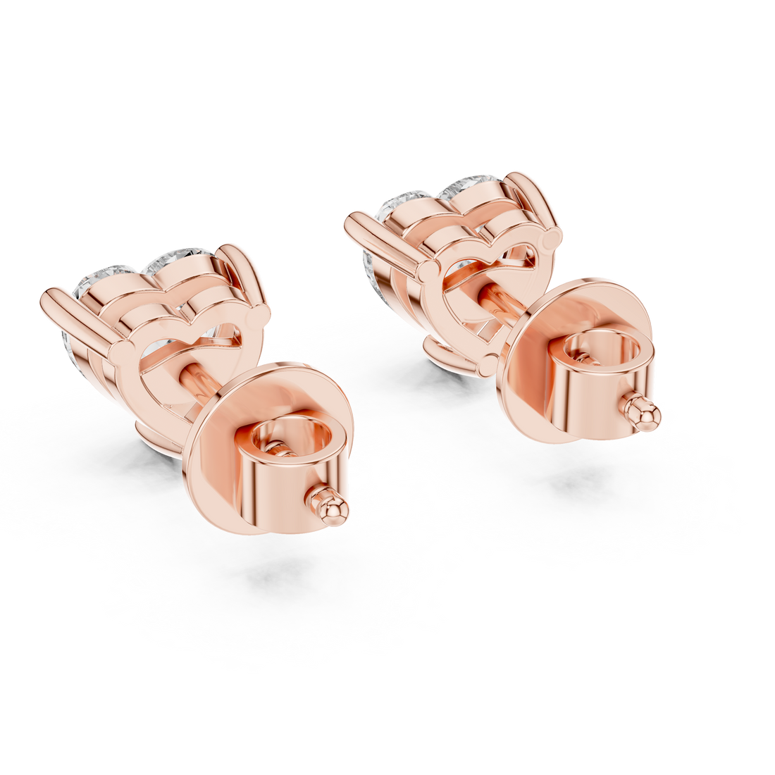 Modern Romantic  Heart -Shaped Diamond Earrings – Everyday Luxury