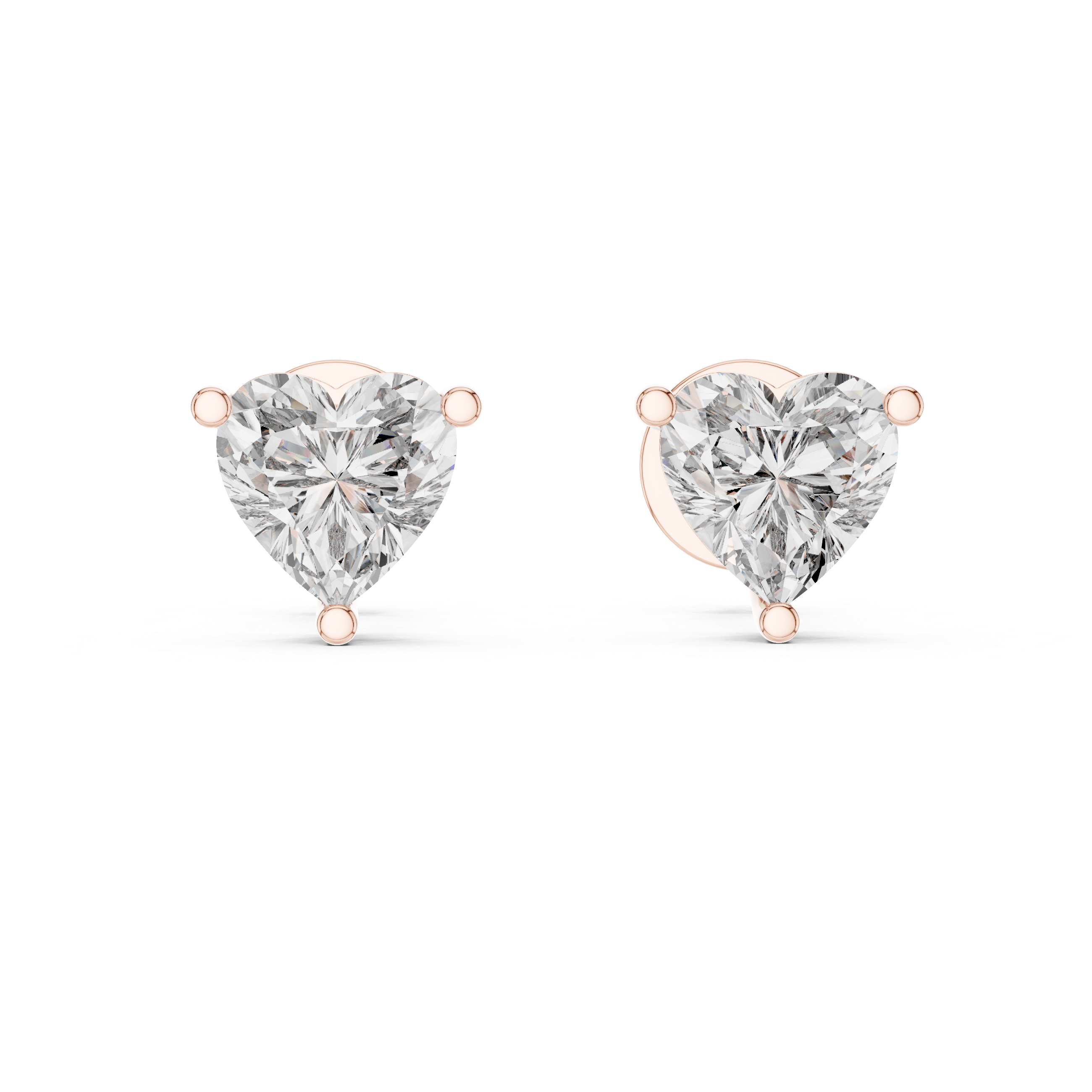 Modern Romantic  Heart -Shaped Diamond Earrings – Everyday Luxury