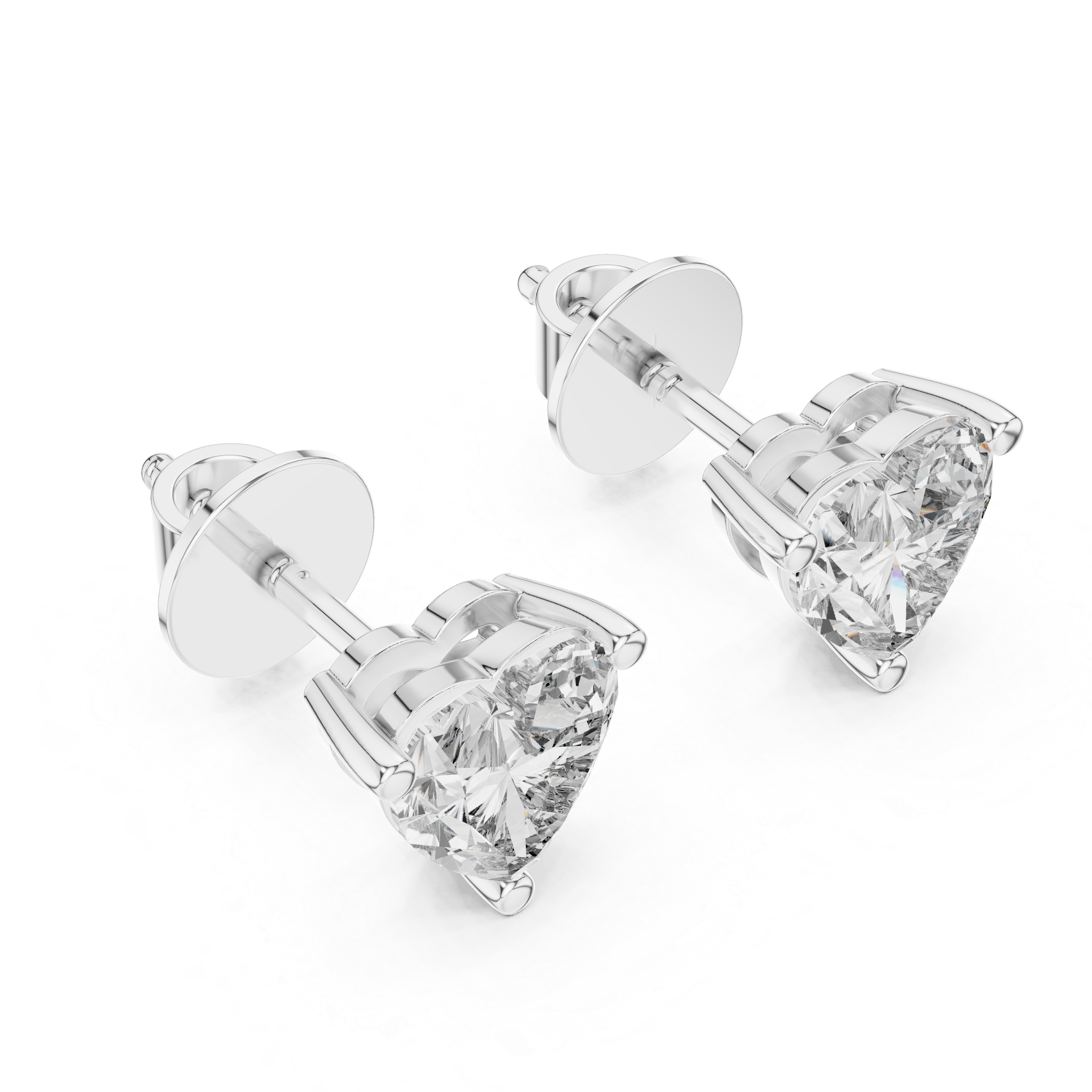 Modern Romantic  Heart -Shaped Diamond Earrings – Everyday Luxury