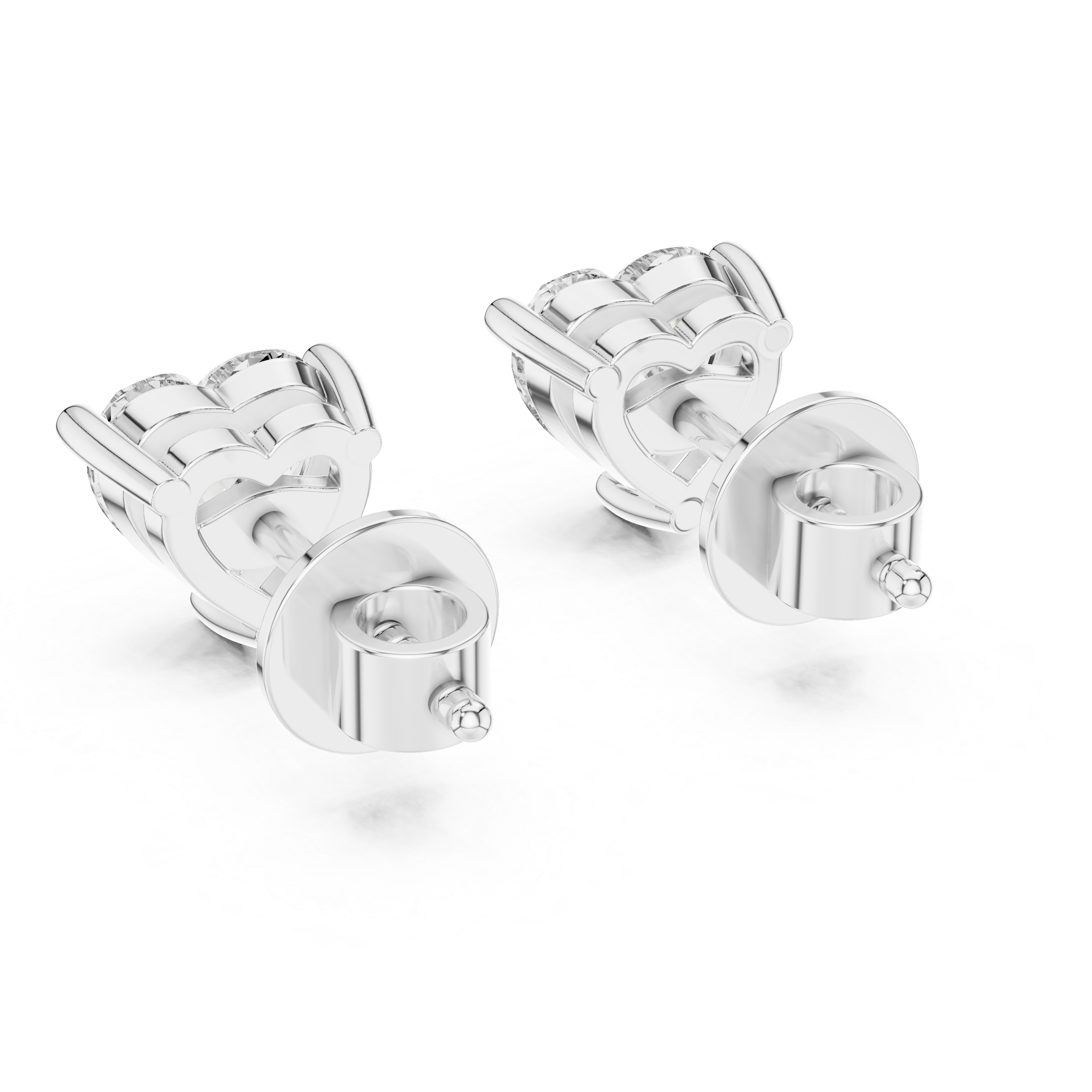 Modern Romantic  Heart -Shaped Diamond Earrings – Everyday Luxury