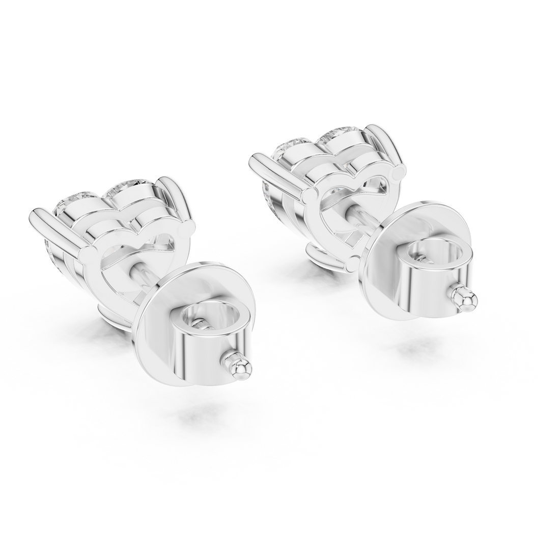 Modern Romantic  Heart -Shaped Diamond Earrings – Everyday Luxury
