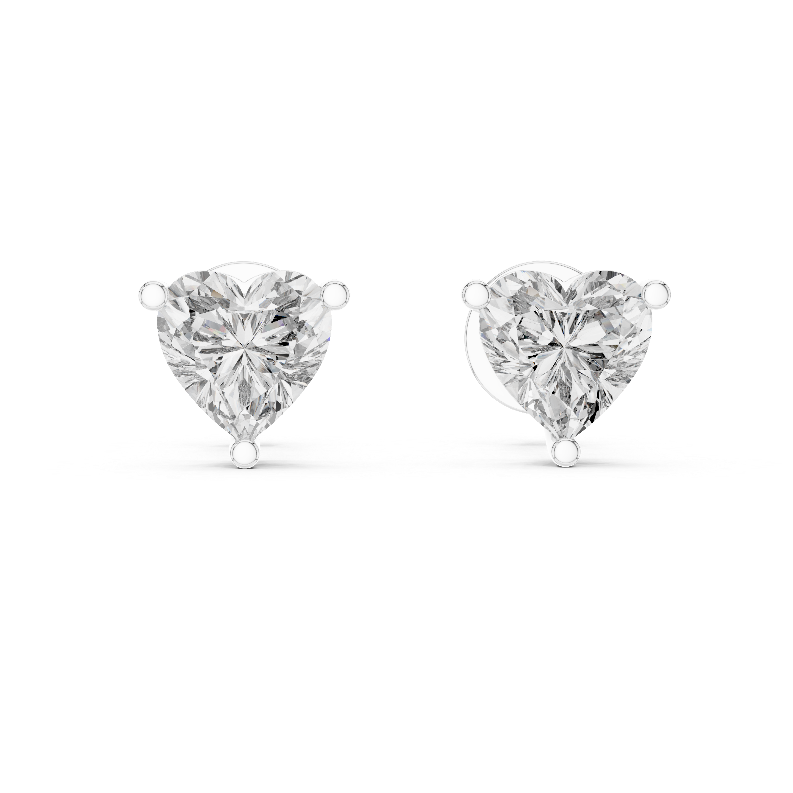 Modern Romantic  Heart -Shaped Diamond Earrings – Everyday Luxury