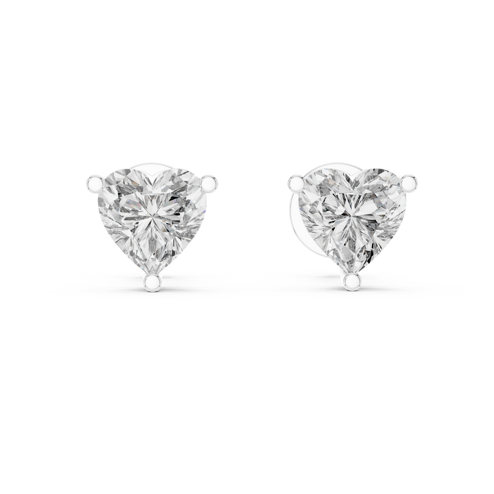 Modern Romantic  Heart -Shaped Diamond Earrings – Everyday Luxury