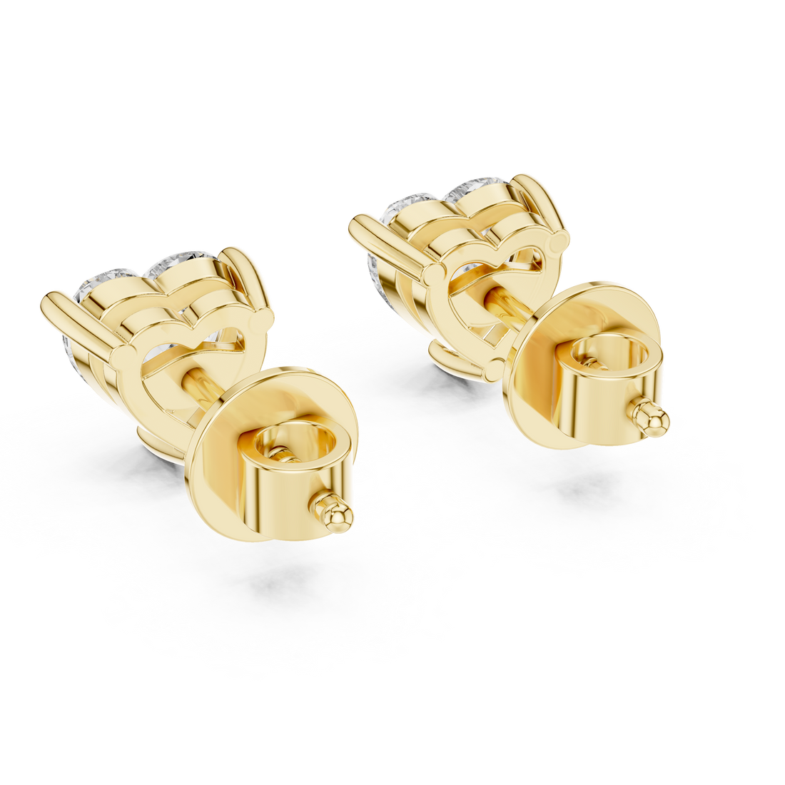 Modern Romantic  Heart -Shaped Diamond Earrings – Everyday Luxury