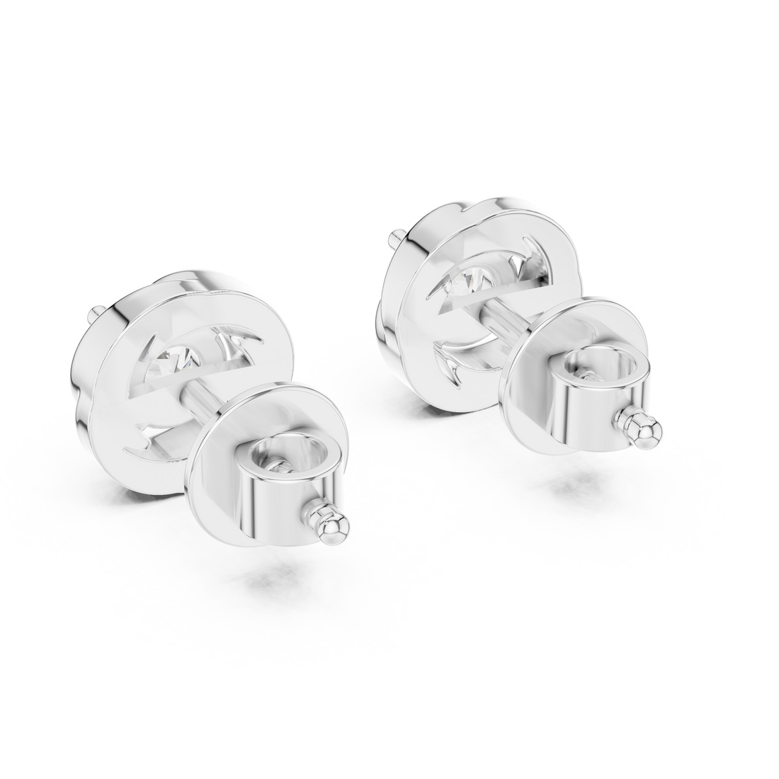 Classic Round Diamond Studs with Twisted Rope-Inspired Setting