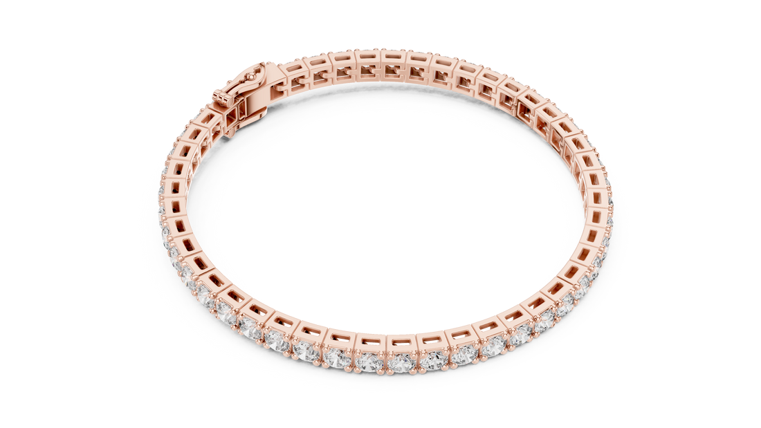 Timeless Round Diamond Tennis Bracelet in Rose Gold | Classic Women’s Fine Jewelry Bracelet