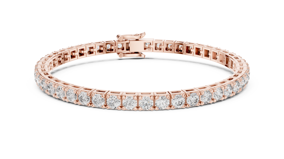 Timeless Round Diamond Tennis Bracelet in Rose Gold | Classic Women’s Fine Jewelry Bracelet