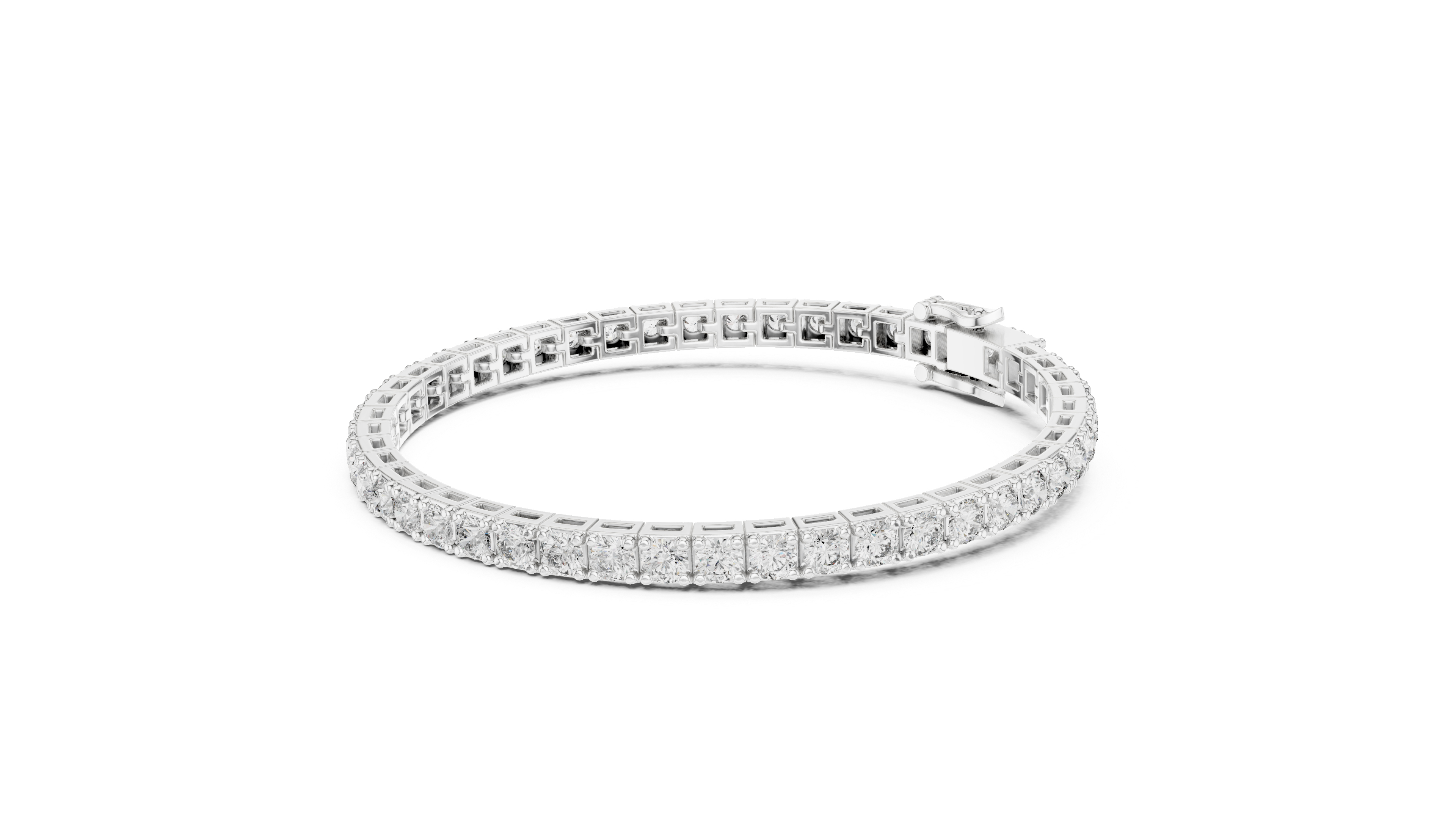 Round Diamond Tennis Bracelet in Rose Gold | Classic Full Eternity Bracelet for Women | Fine Jewelry