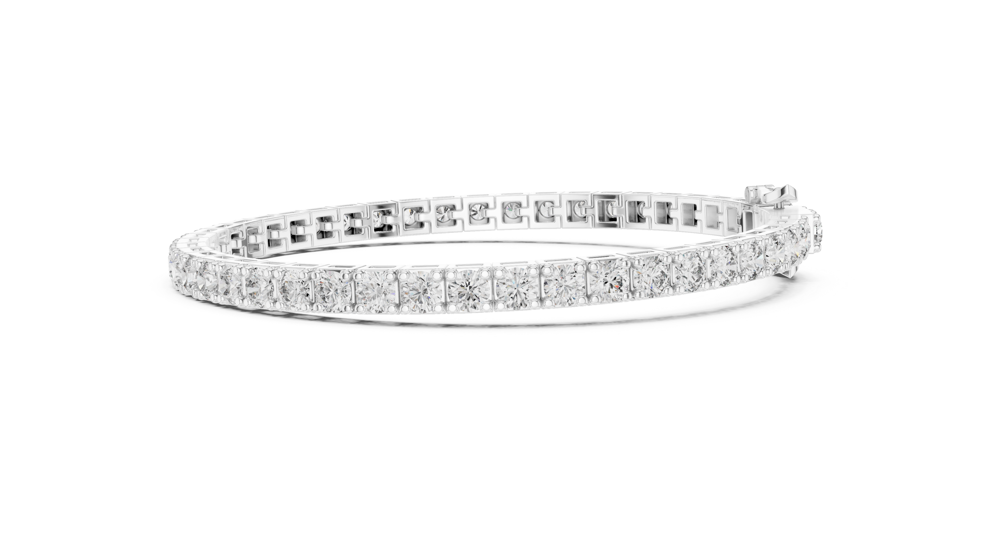Round Diamond Tennis Bracelet in Rose Gold | Classic Full Eternity Bracelet for Women | Fine Jewelry