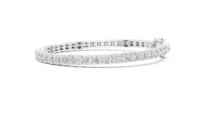 Round Diamond Tennis Bracelet in Rose Gold | Classic Full Eternity Bracelet for Women | Fine Jewelry