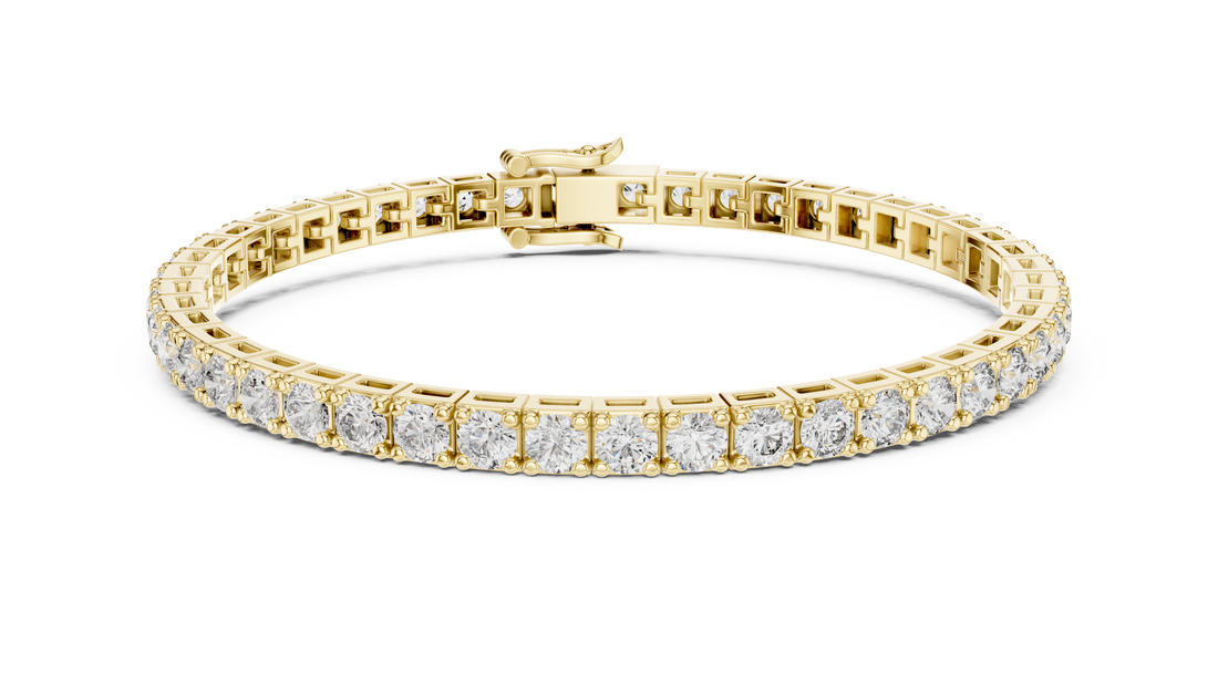Round Diamond Tennis Bracelet in Rose Gold | Classic Full Eternity Bracelet for Women | Fine Jewelry