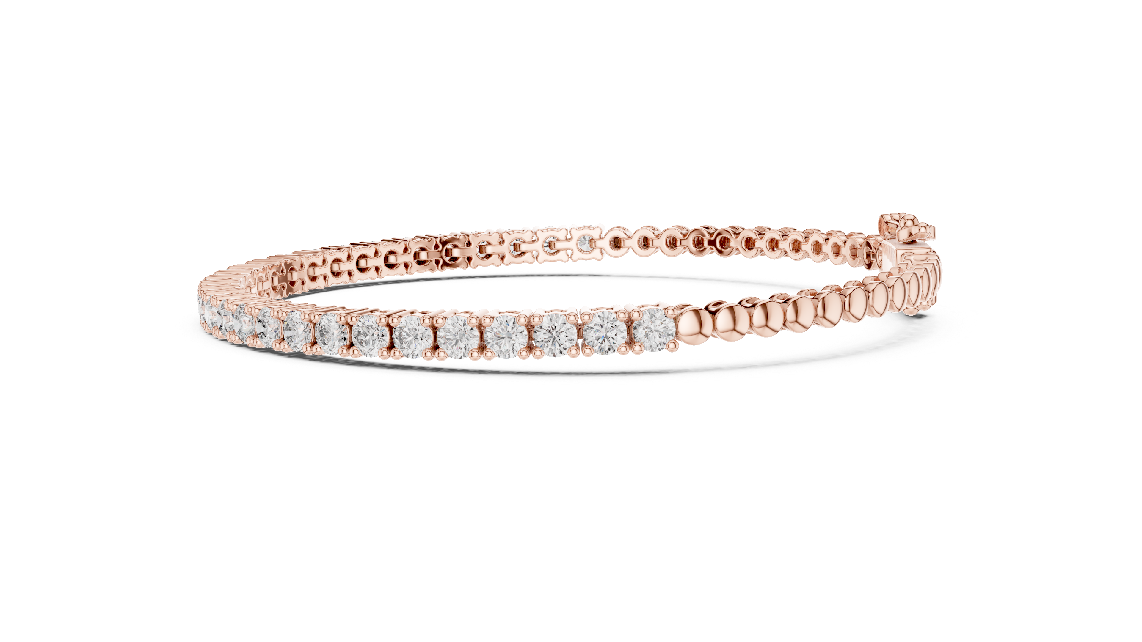 Premium Rose Gold Diamond Tennis Bracelet | Round Cut Full Eternity Bracelet | Luxury Jewelry