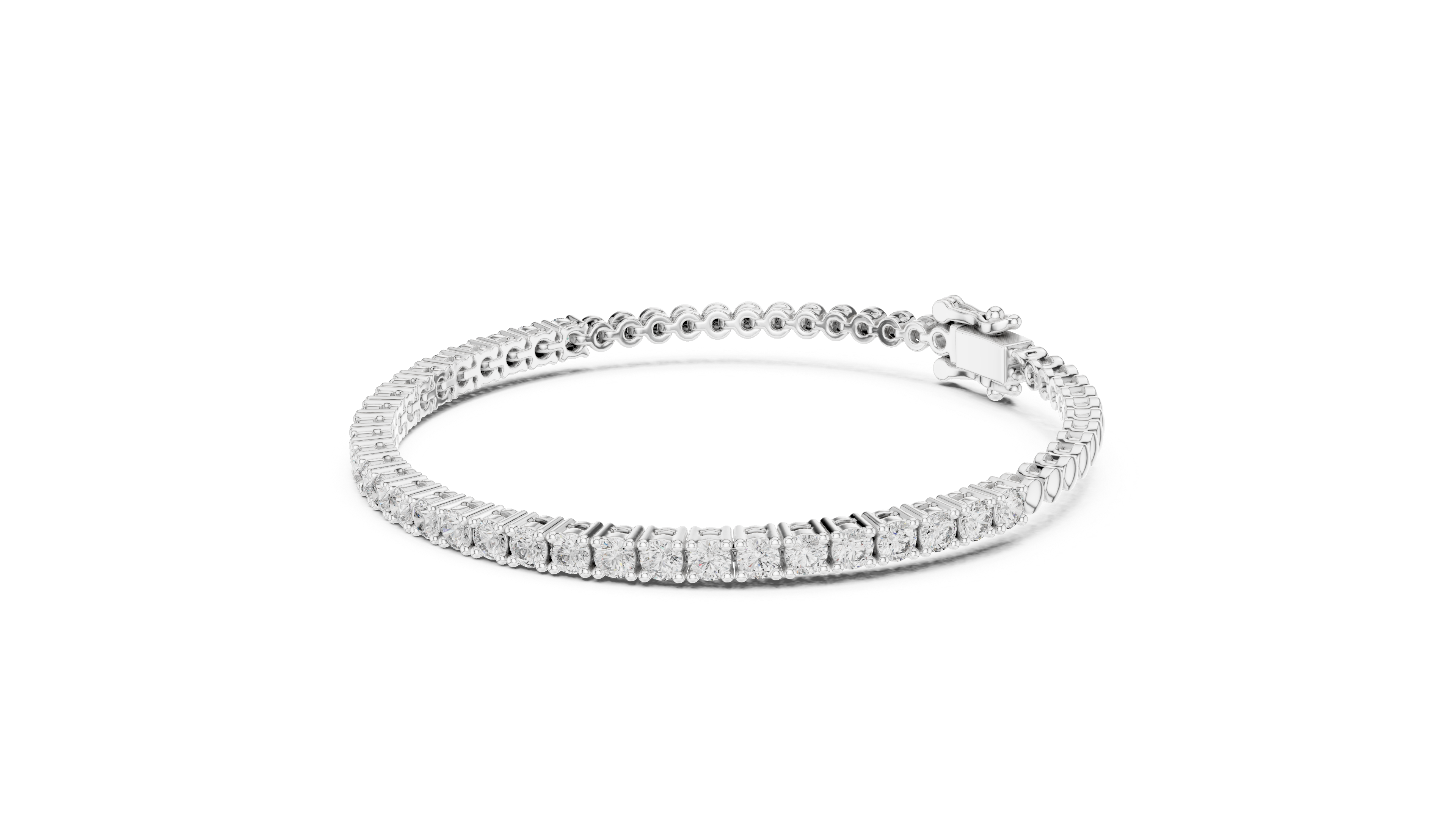 Premium Rose Gold Diamond Tennis Bracelet | Round Cut Full Eternity Bracelet | Luxury Jewelry