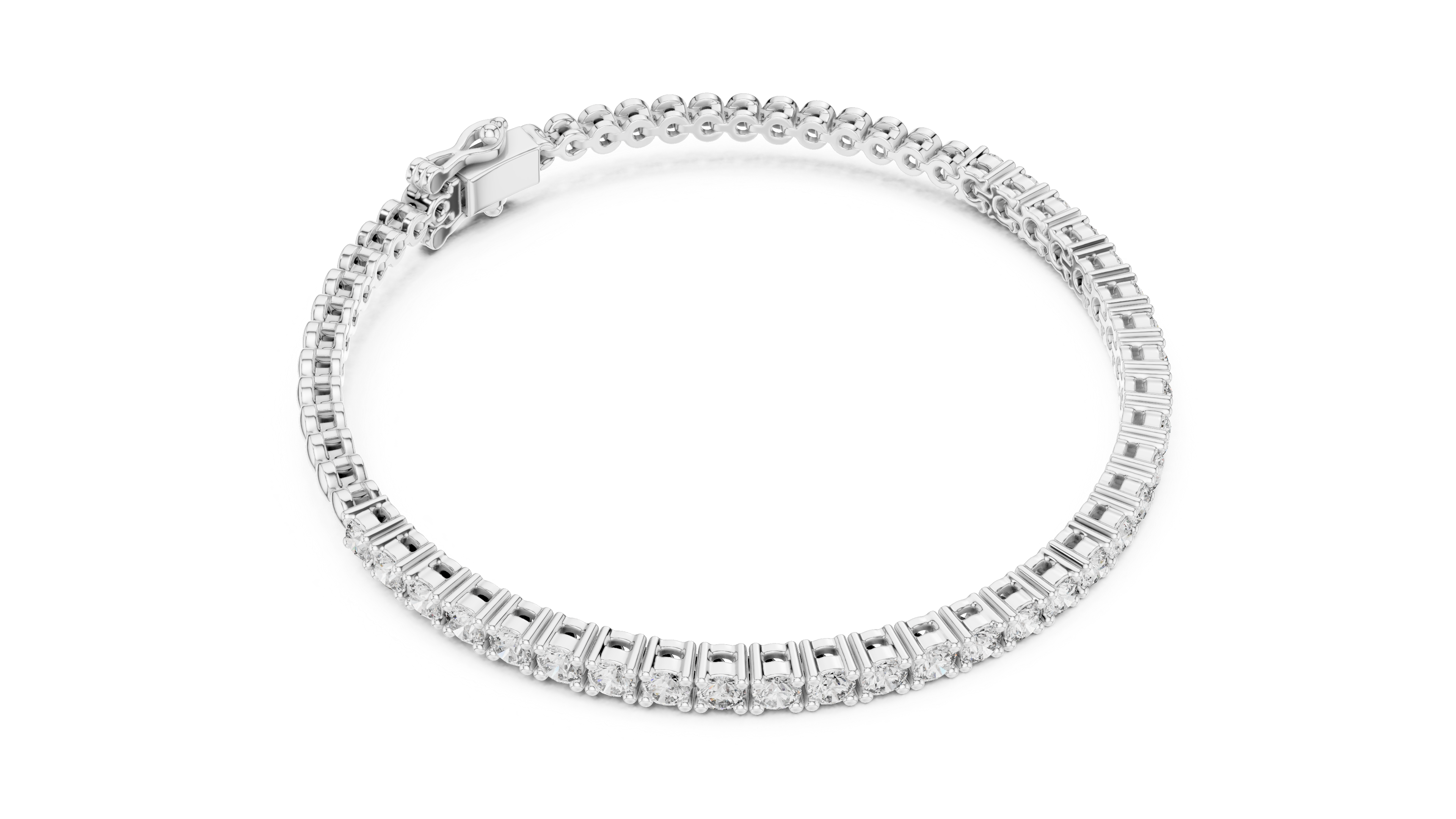 Premium Rose Gold Diamond Tennis Bracelet | Round Cut Full Eternity Bracelet | Luxury Jewelry