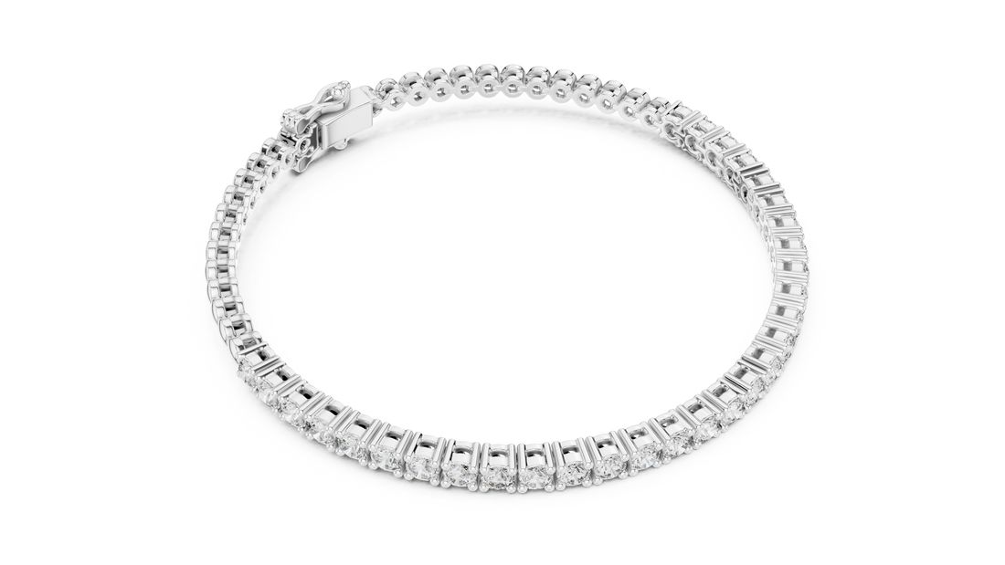 Premium Rose Gold Diamond Tennis Bracelet | Round Cut Full Eternity Bracelet | Luxury Jewelry