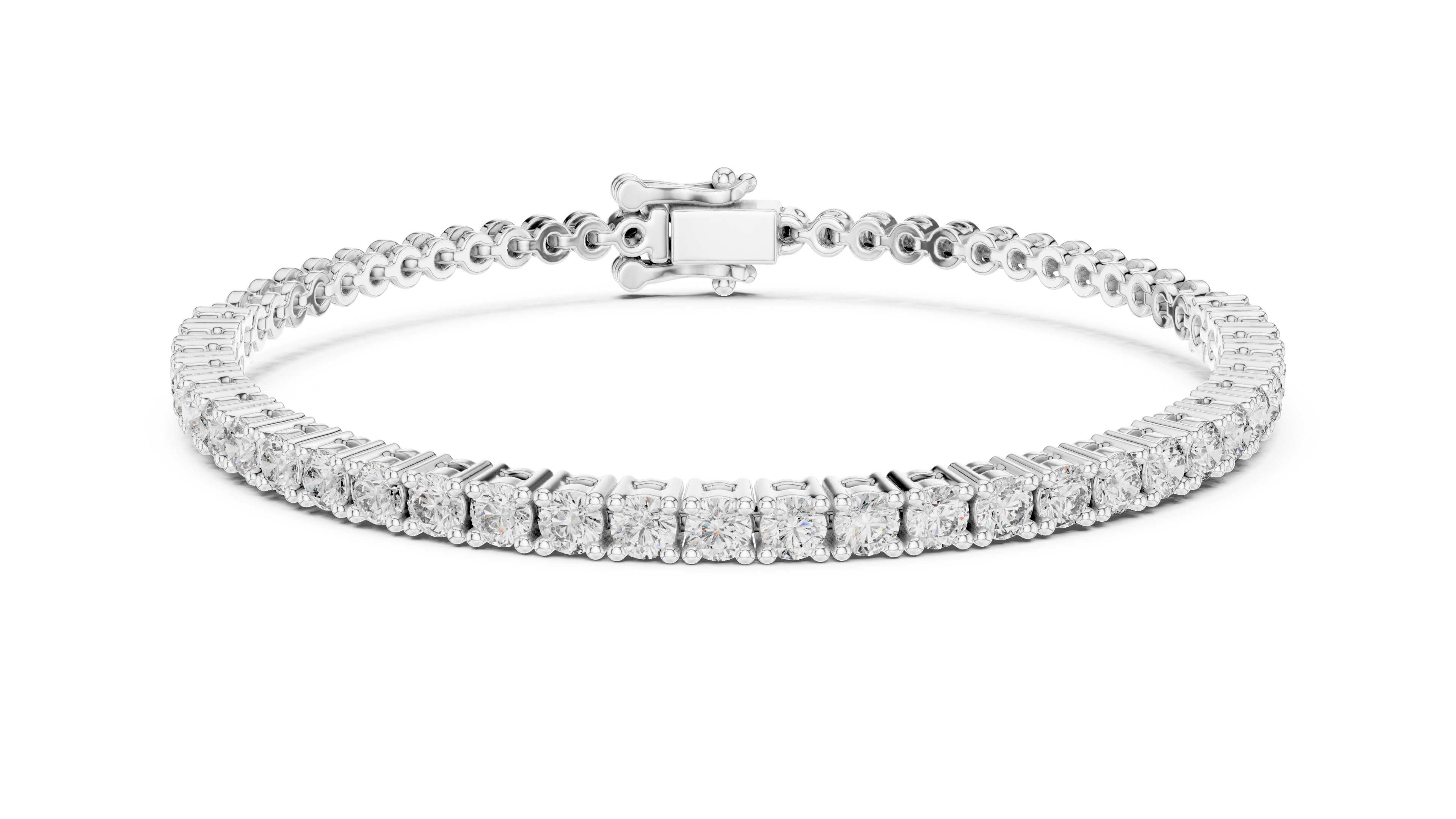 Premium Rose Gold Diamond Tennis Bracelet | Round Cut Full Eternity Bracelet | Luxury Jewelry