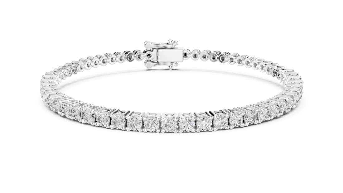 Premium Rose Gold Diamond Tennis Bracelet | Round Cut Full Eternity Bracelet | Luxury Jewelry