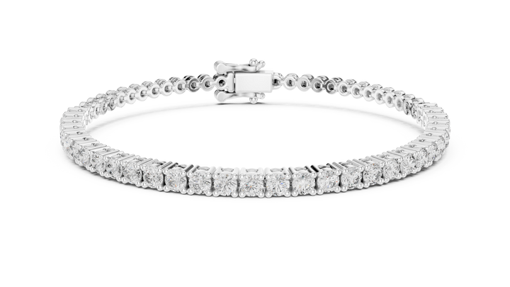 Premium Rose Gold Diamond Tennis Bracelet | Round Cut Full Eternity Bracelet | Luxury Jewelry