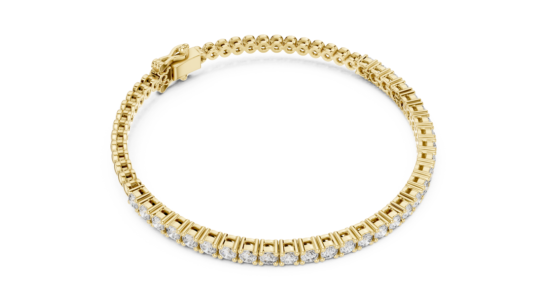 Premium Rose Gold Diamond Tennis Bracelet | Round Cut Full Eternity Bracelet | Luxury Jewelry