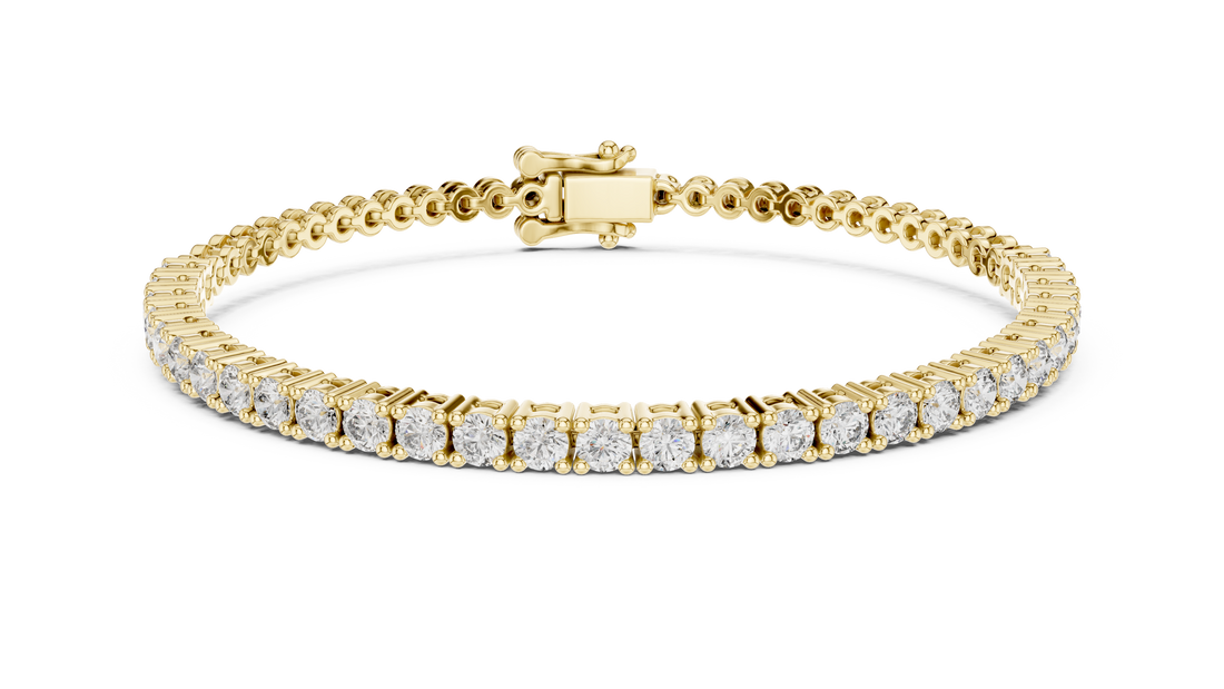 Premium Rose Gold Diamond Tennis Bracelet | Round Cut Full Eternity Bracelet | Luxury Jewelry