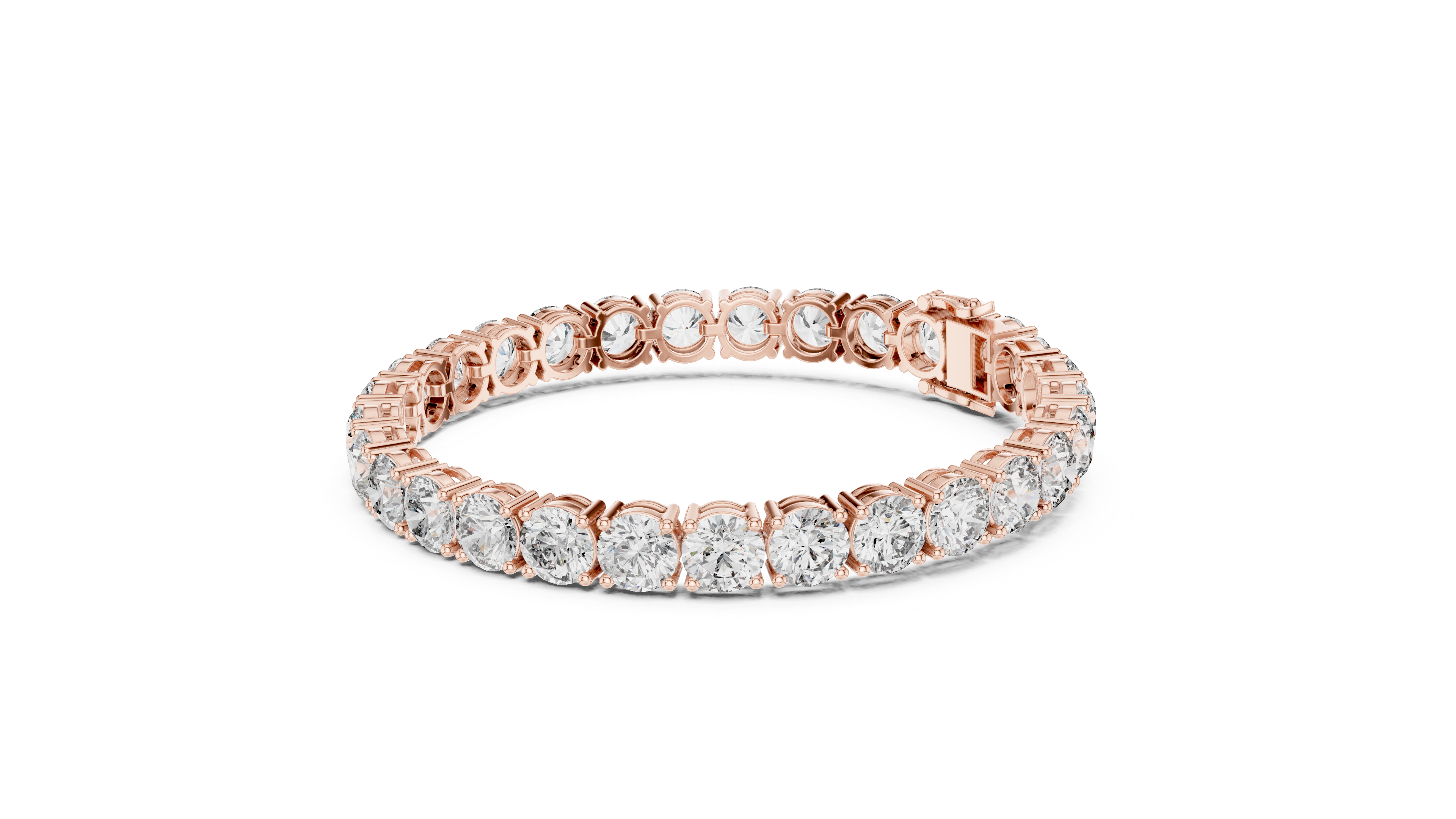 Classic Rose Gold Diamond Tennis Bracelet | Round Cut Full Eternity Design | Women’s Fine Jewelry