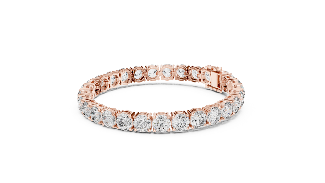 Classic Rose Gold Diamond Tennis Bracelet | Round Cut Full Eternity Design | Women’s Fine Jewelry