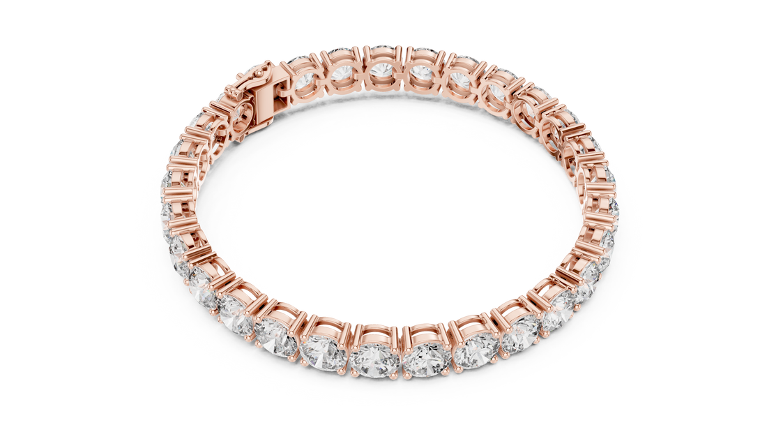 Classic Rose Gold Diamond Tennis Bracelet | Round Cut Full Eternity Design | Women’s Fine Jewelry