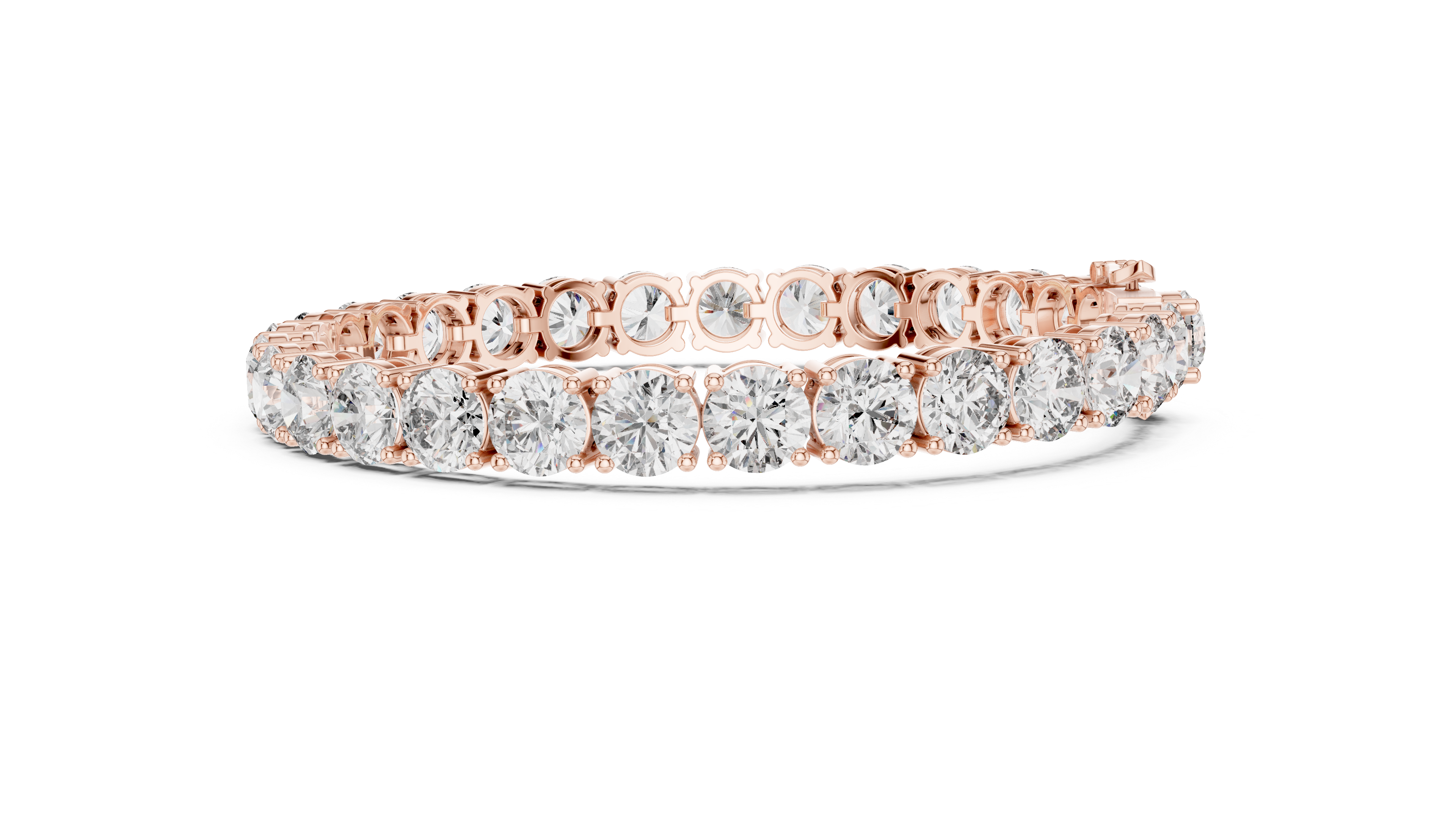 Classic Rose Gold Diamond Tennis Bracelet | Round Cut Full Eternity Design | Women’s Fine Jewelry